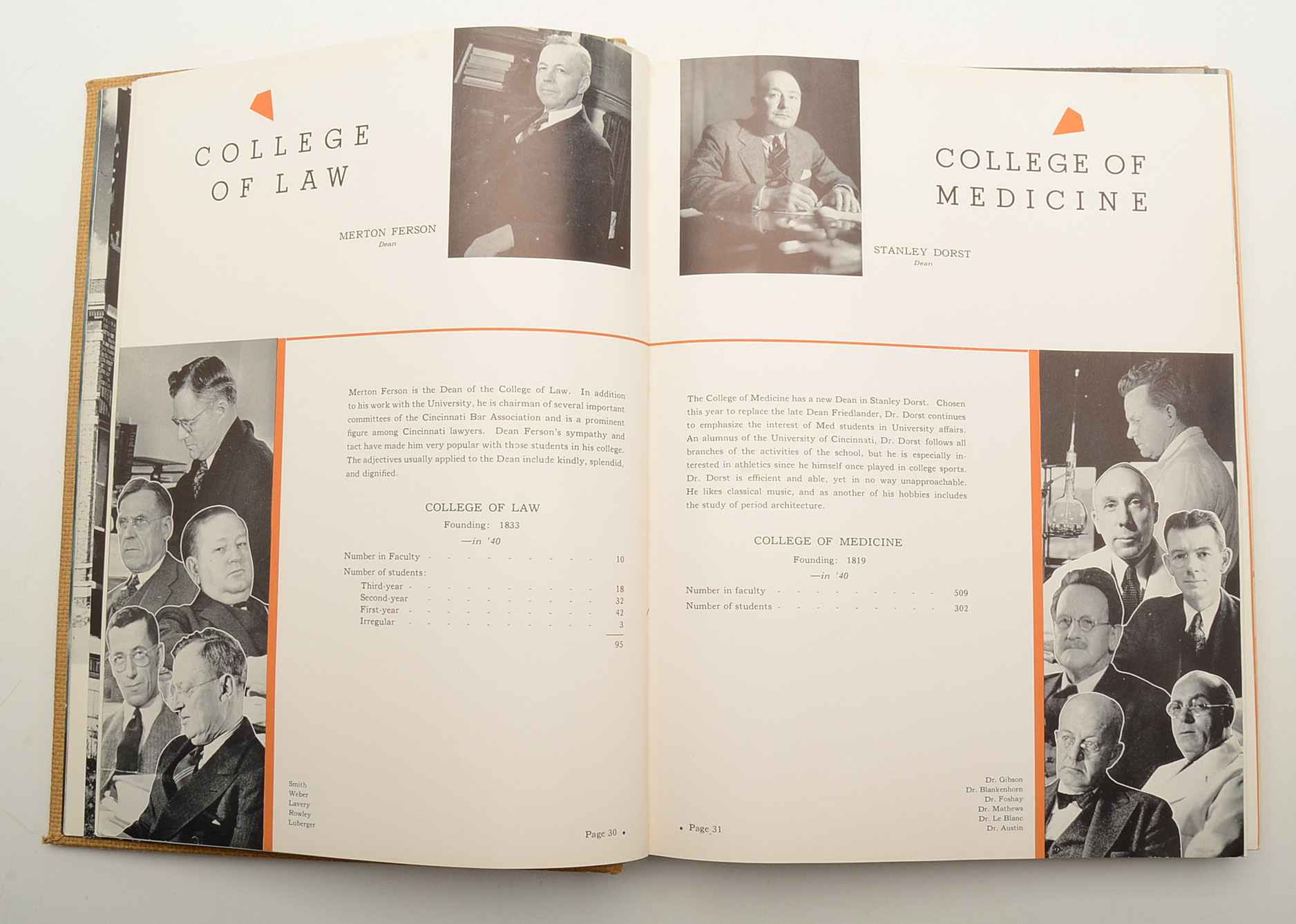 Vintage 1940 "University of Cincinnati Year Book"