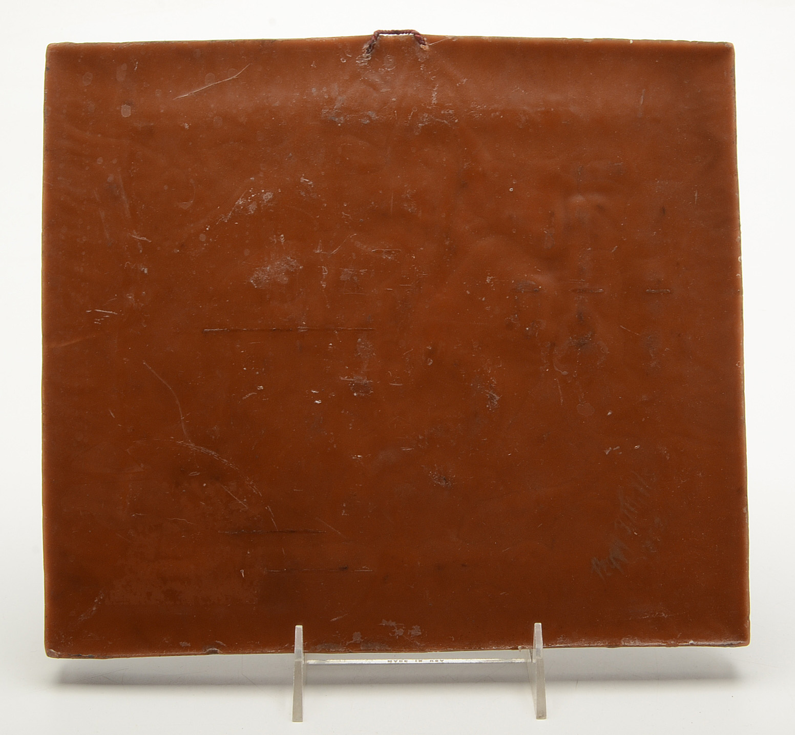 Vintage Painted Wax in Relief Panel