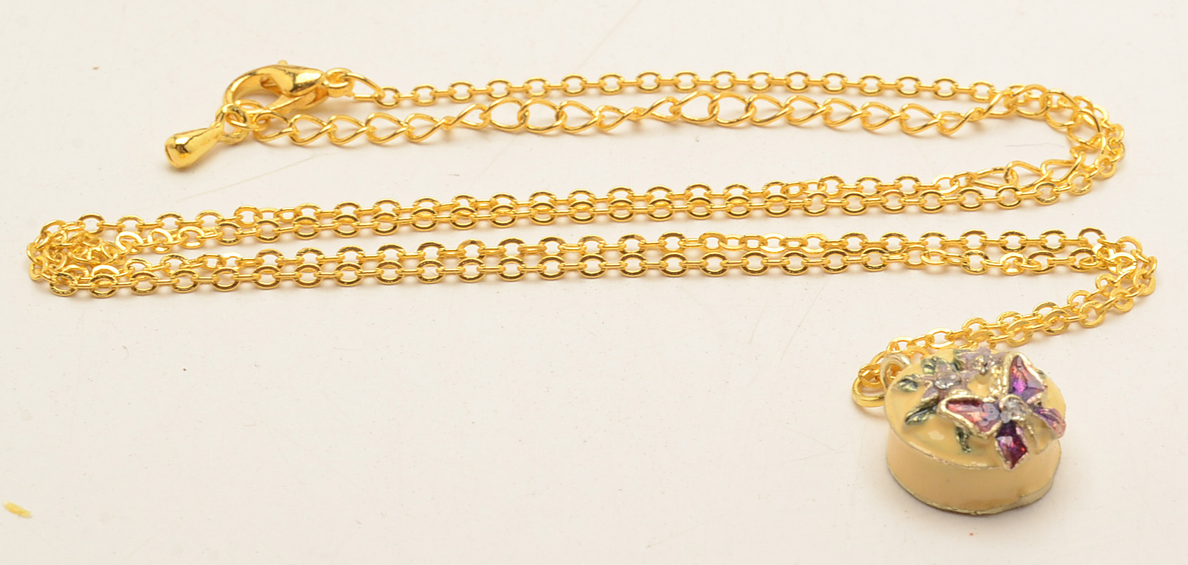 Three Trinket Boxes With Matching Necklace