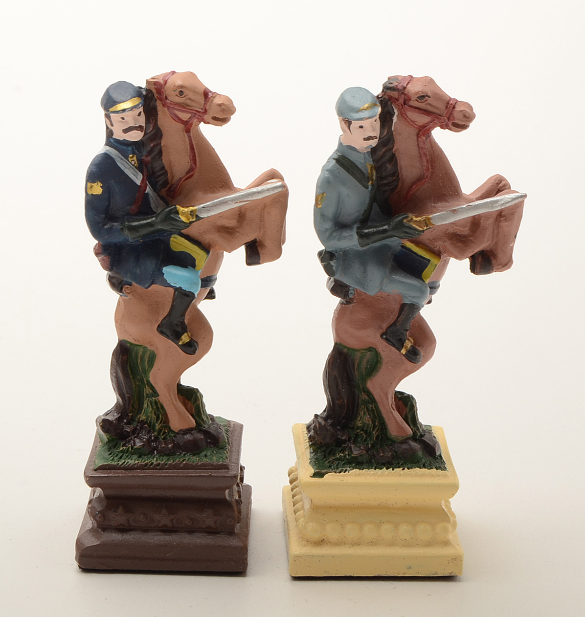 Hand Painted US Civil War Themed Chess Pieces