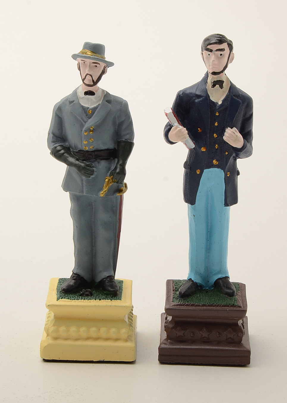Hand Painted US Civil War Themed Chess Pieces