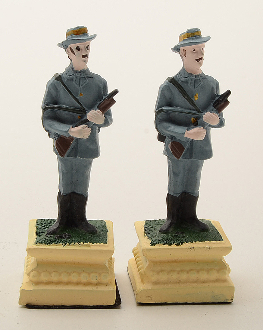 Hand Painted US Civil War Themed Chess Pieces