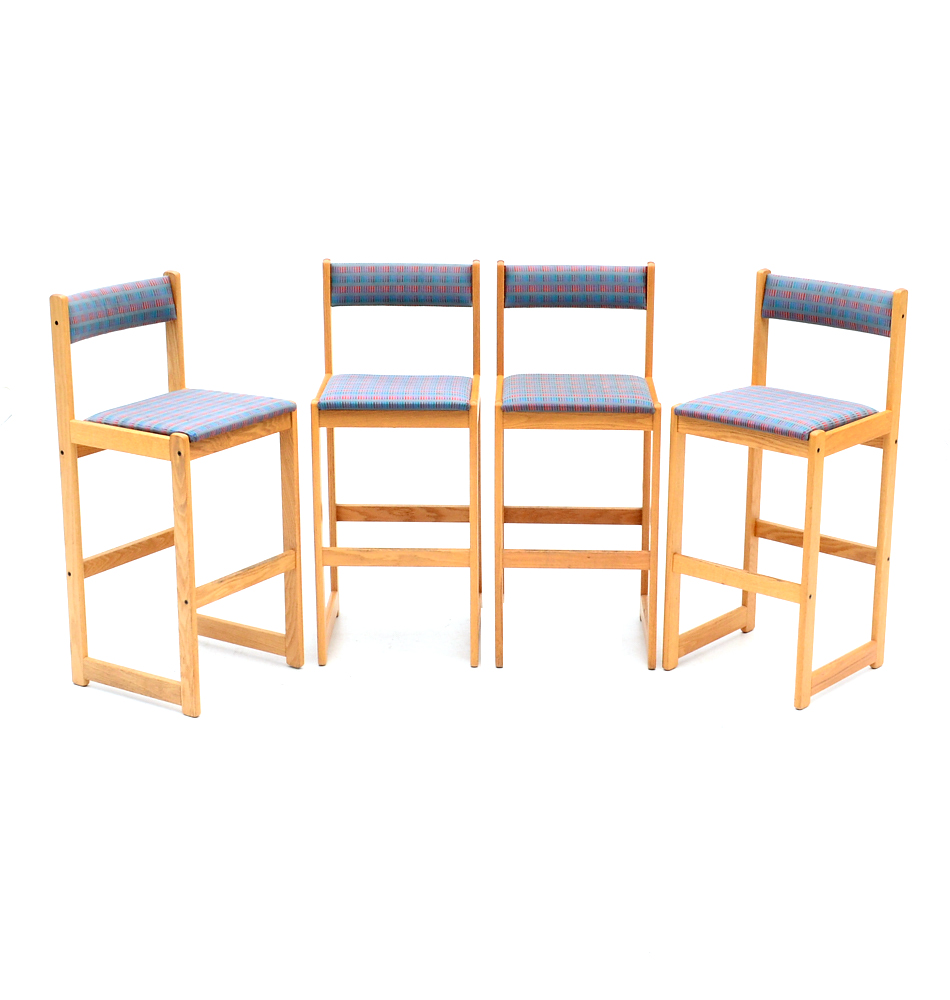 Upholstered Oak Stools