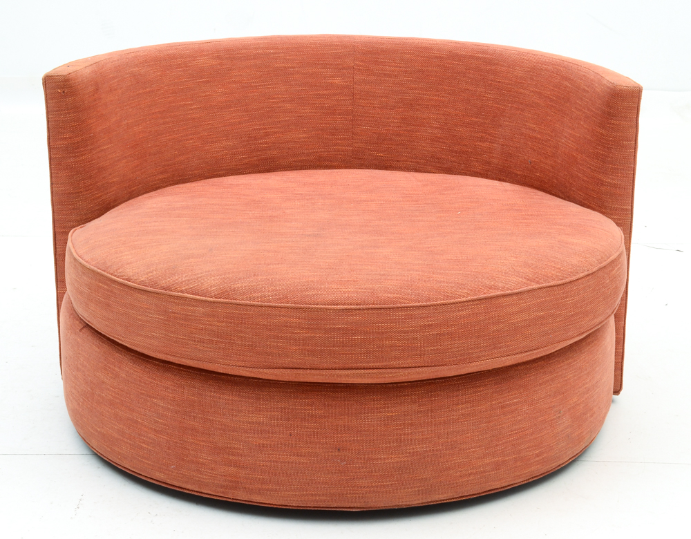 Arhaus "Lowden" Upholstered Round Swivel Chair