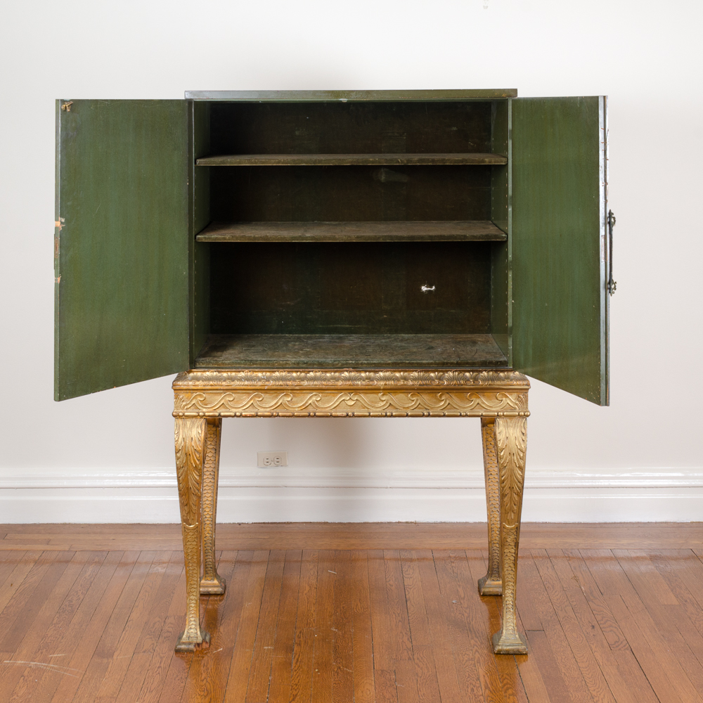 Vintage Asian Inspired Chest on Stand