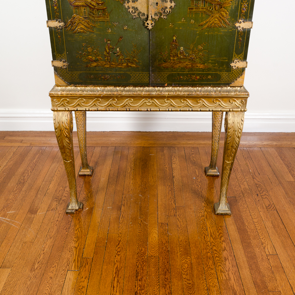 Vintage Asian Inspired Chest on Stand