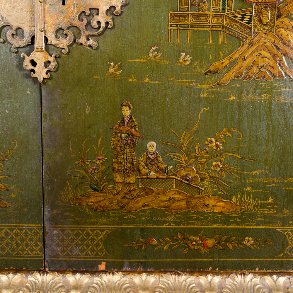 Vintage Asian Inspired Chest on Stand