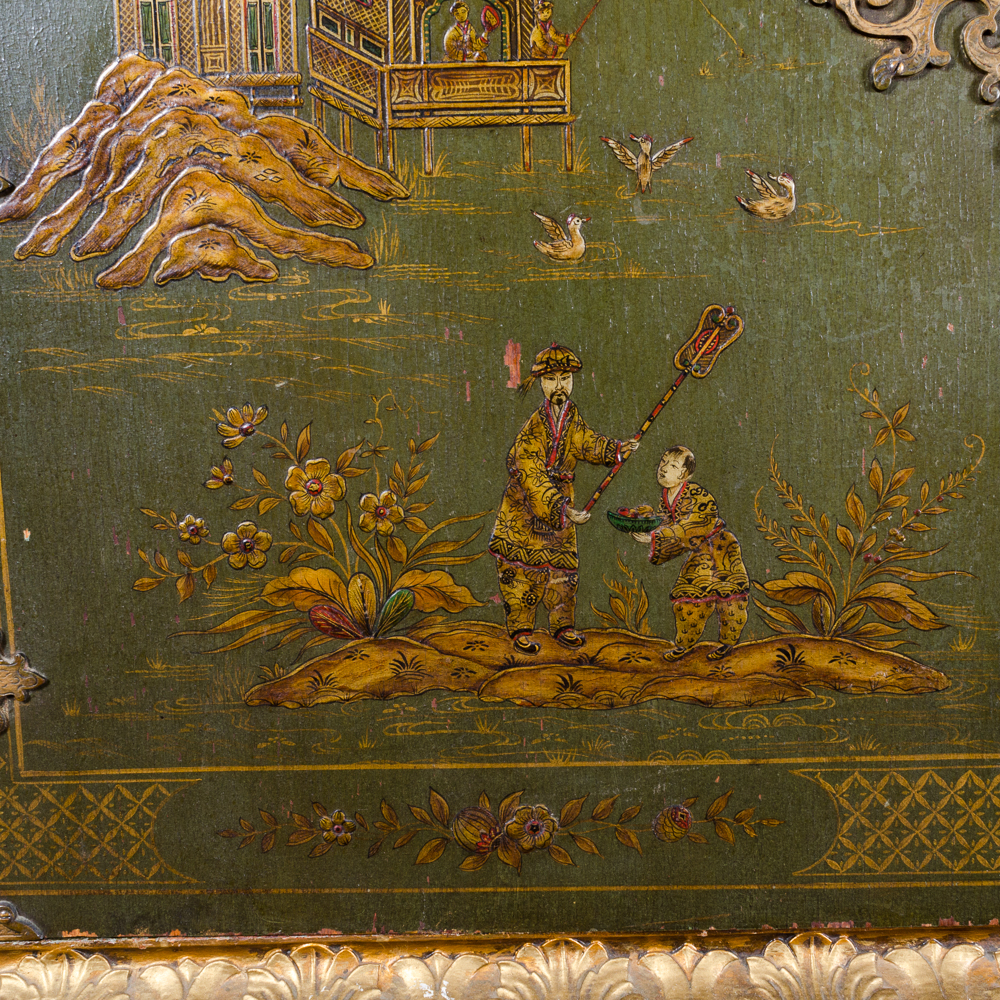 Vintage Asian Inspired Chest on Stand