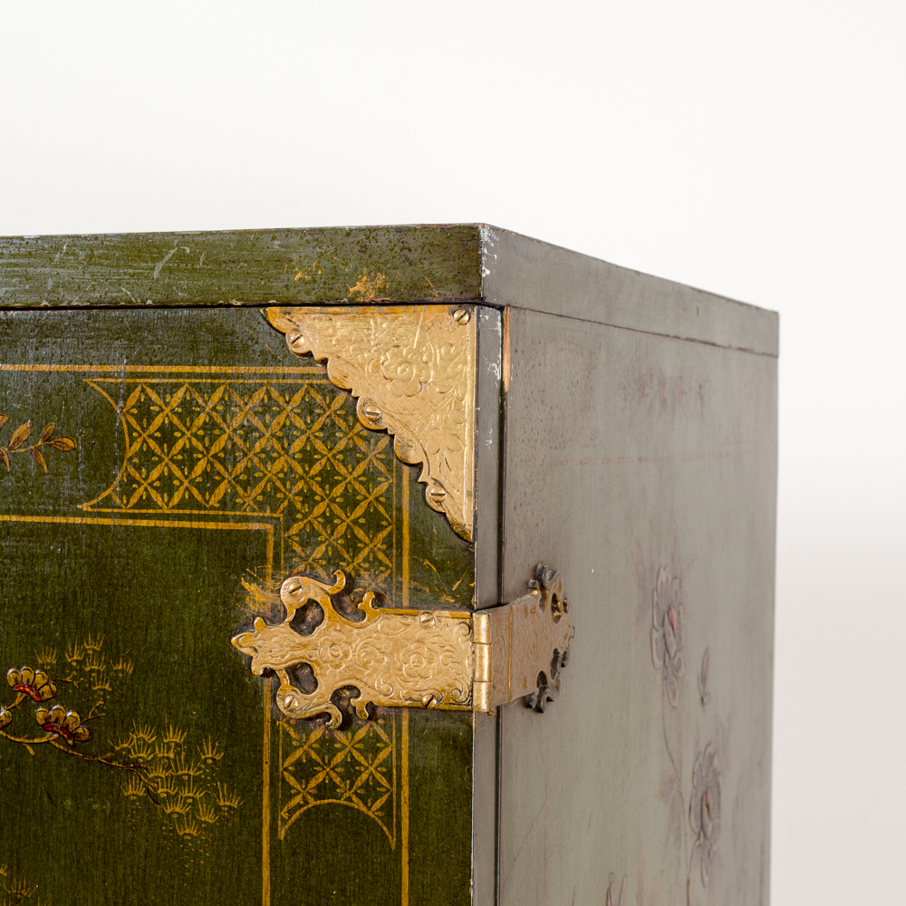 Vintage Asian Inspired Chest on Stand