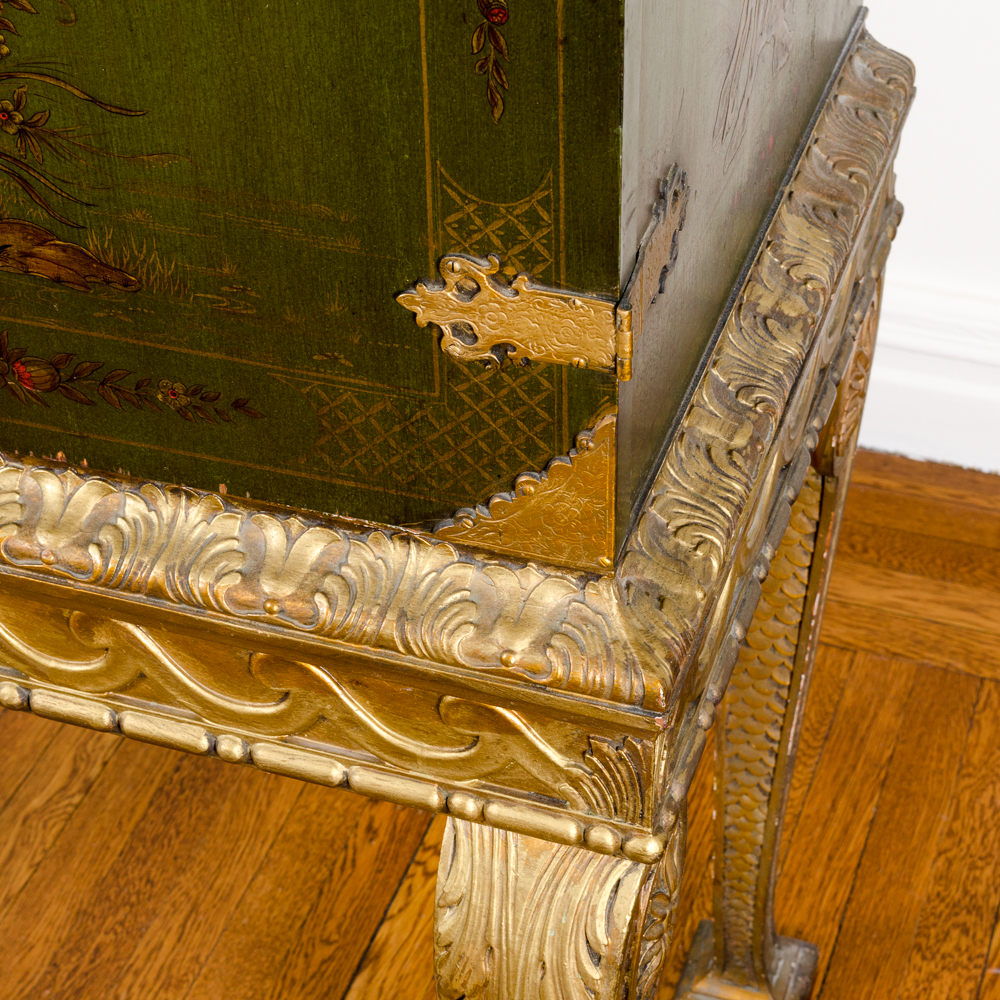 Vintage Asian Inspired Chest on Stand