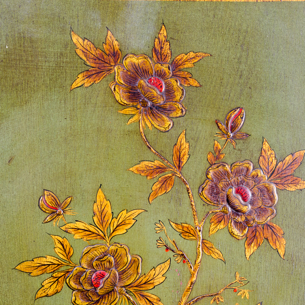 Vintage Asian Inspired Chest on Stand