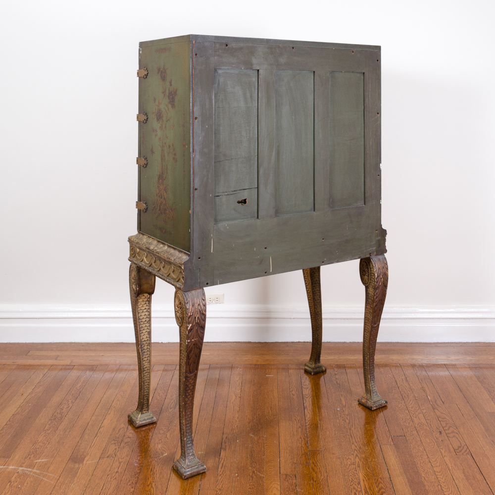 Vintage Asian Inspired Chest on Stand