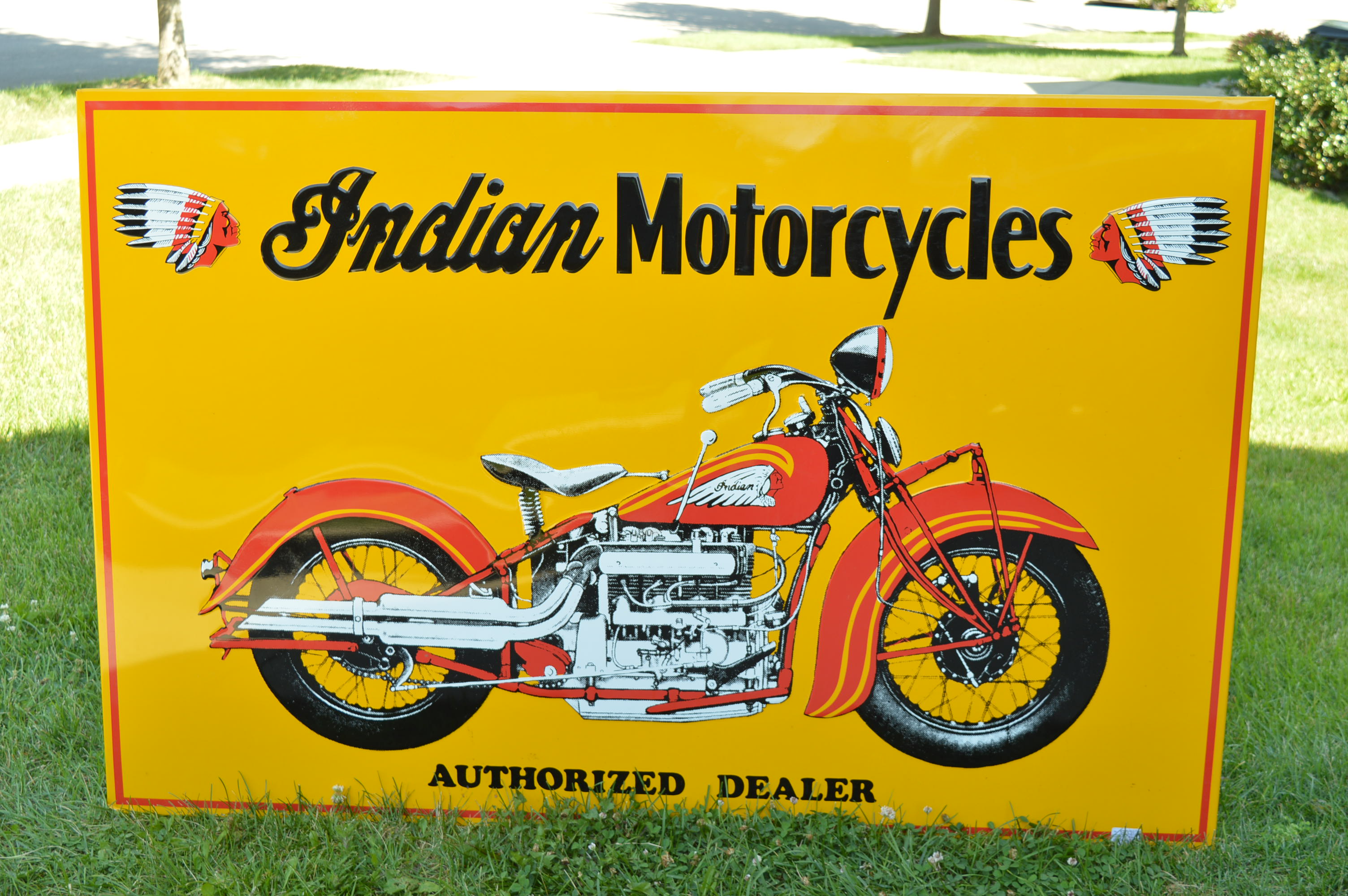 Vintage Metal Motorcycle Sign