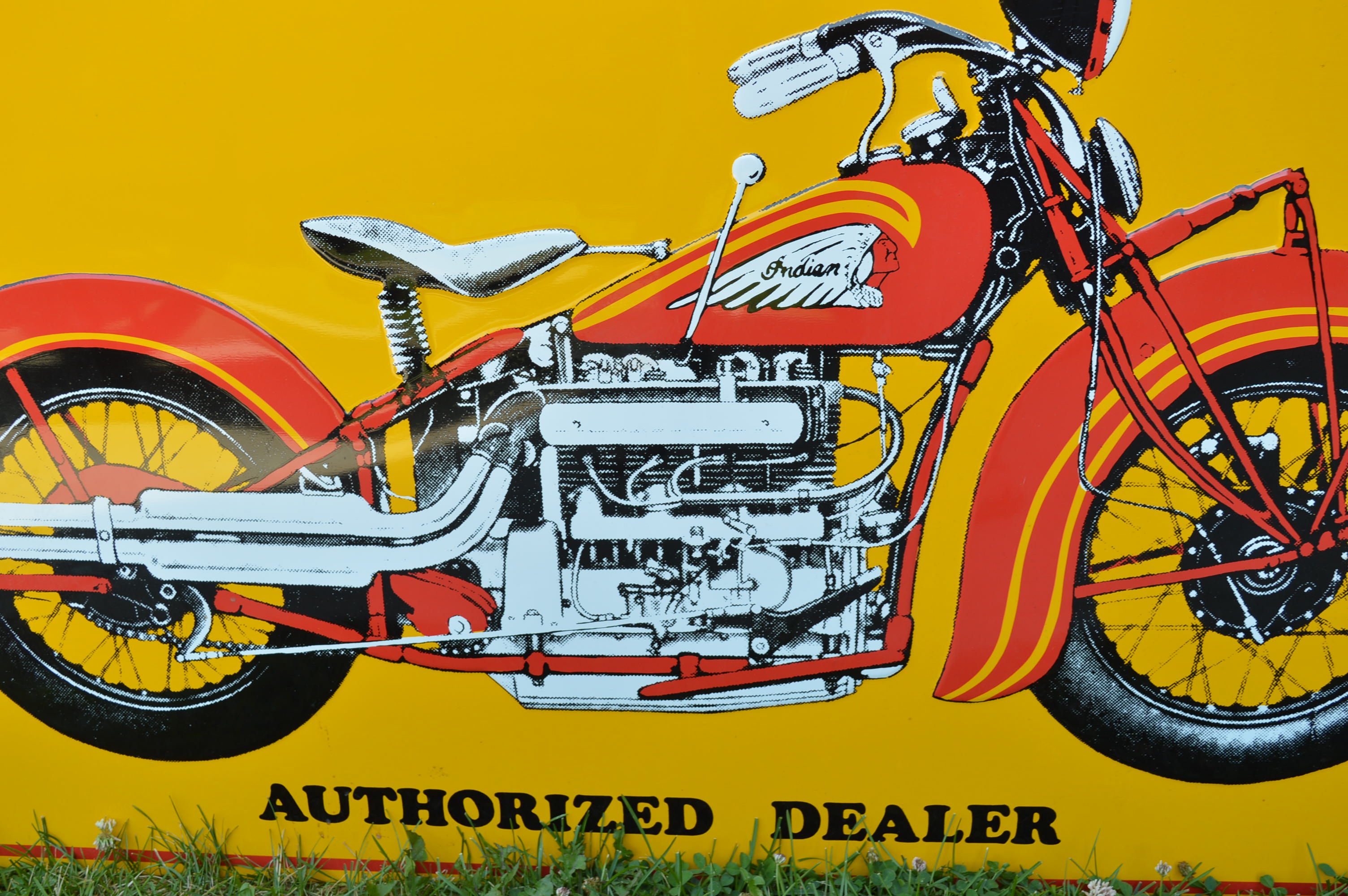 Vintage Metal Motorcycle Sign
