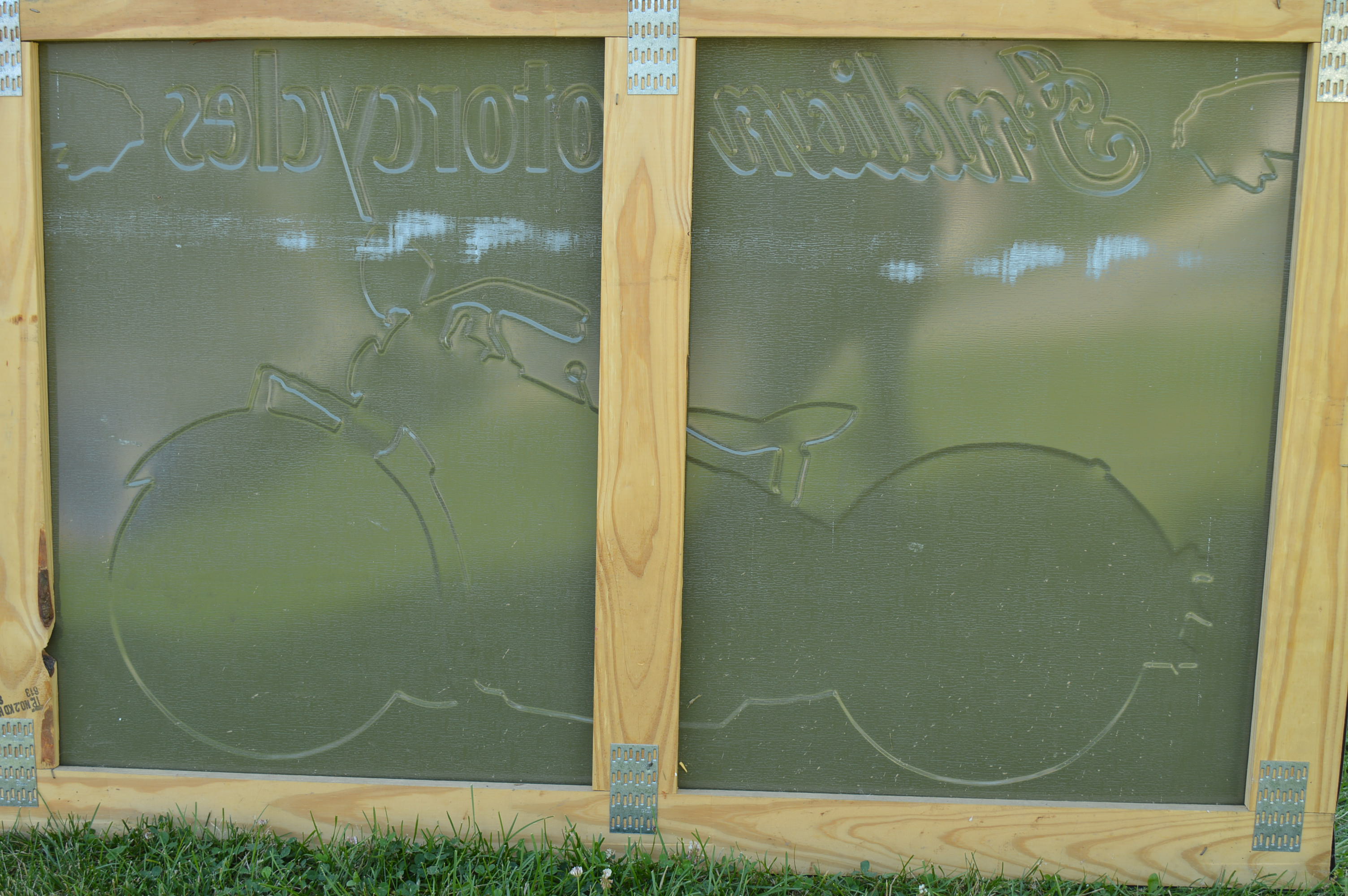 Vintage Metal Motorcycle Sign