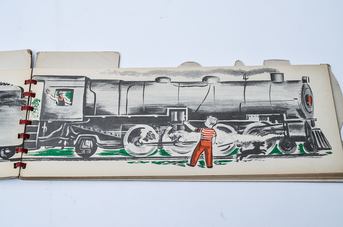 Vintage 1946 Children's Book "The Train Book; Big Pictures & Little Stories for Children" by Jeffrey Victor