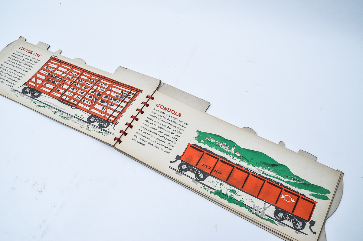 Vintage 1946 Children's Book "The Train Book; Big Pictures & Little Stories for Children" by Jeffrey Victor