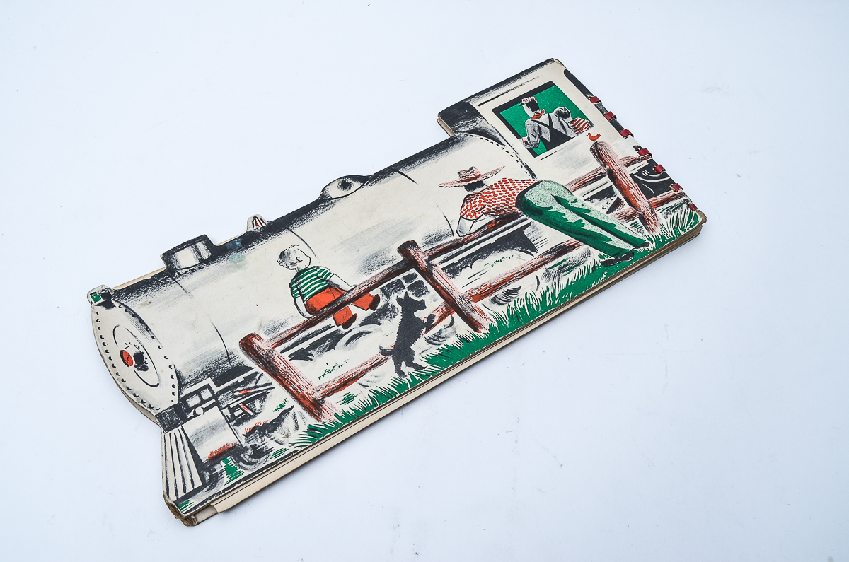 Vintage 1946 Children's Book "The Train Book; Big Pictures & Little Stories for Children" by Jeffrey Victor