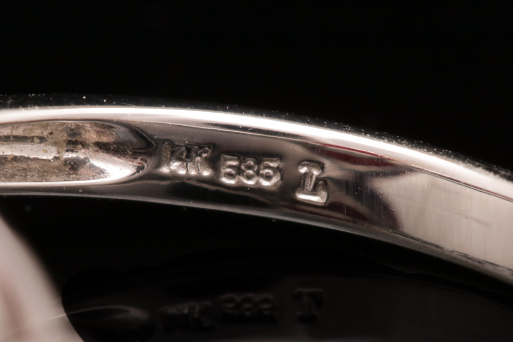 14K Gold, Red Chalcedony and Diamond Ring