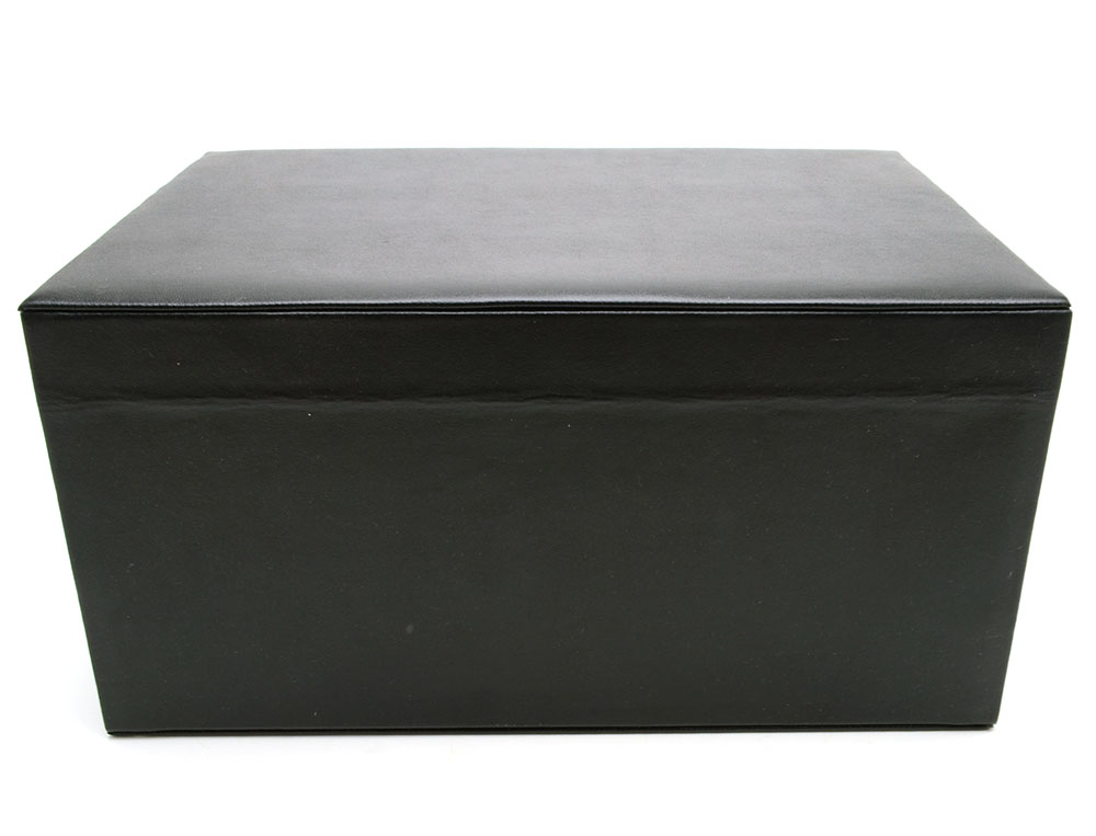 Black Faux Leather Jewelry Box