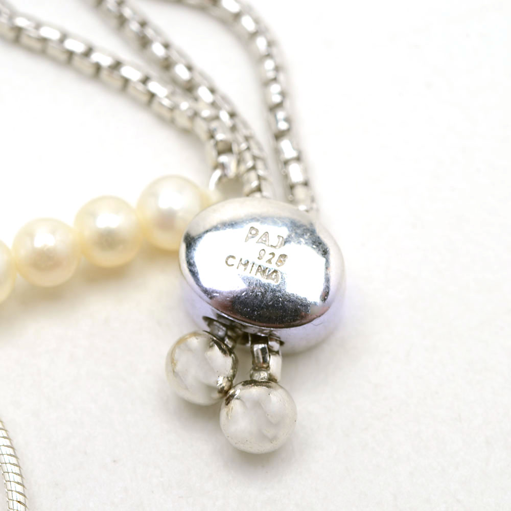 Sterling Silver Jewelry with Cubic Zirconia and Faux Pearls