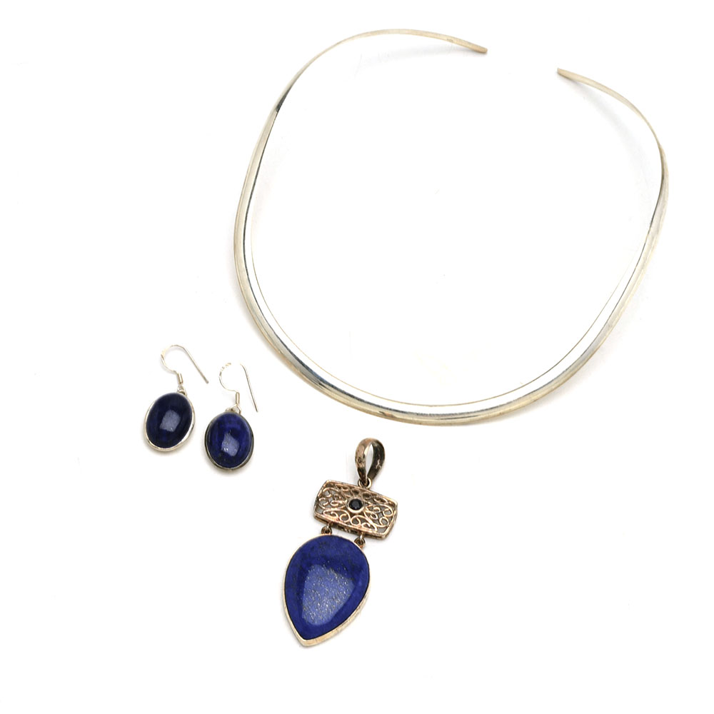 Sterling Jewelry with Lapis Lazuli