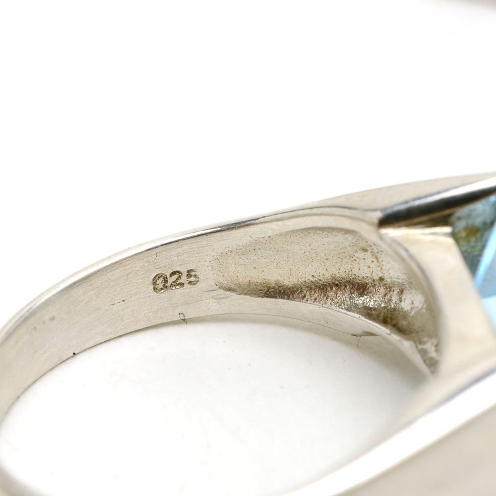 Sterling Jewelry Featuring Blue Topaz and Crystal Stones