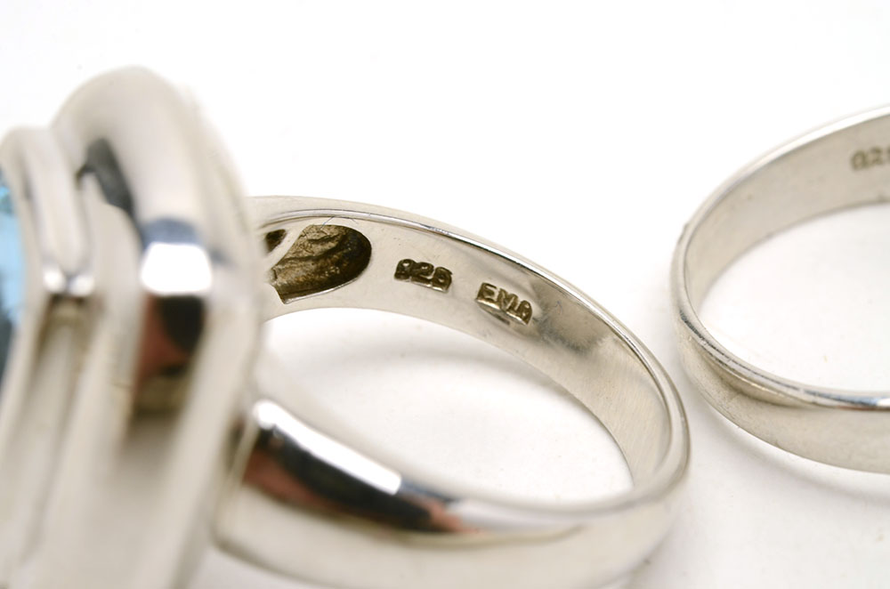 Sterling Jewelry Featuring Blue Topaz and Crystal Stones