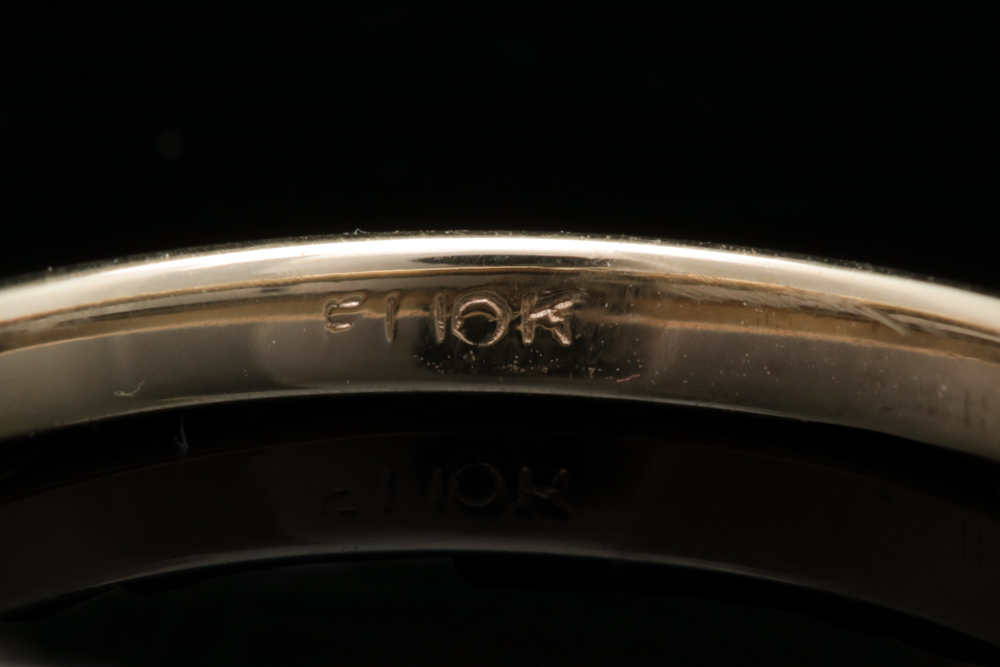 10K Two-Tone Gold and Diamond Solitaire Ring