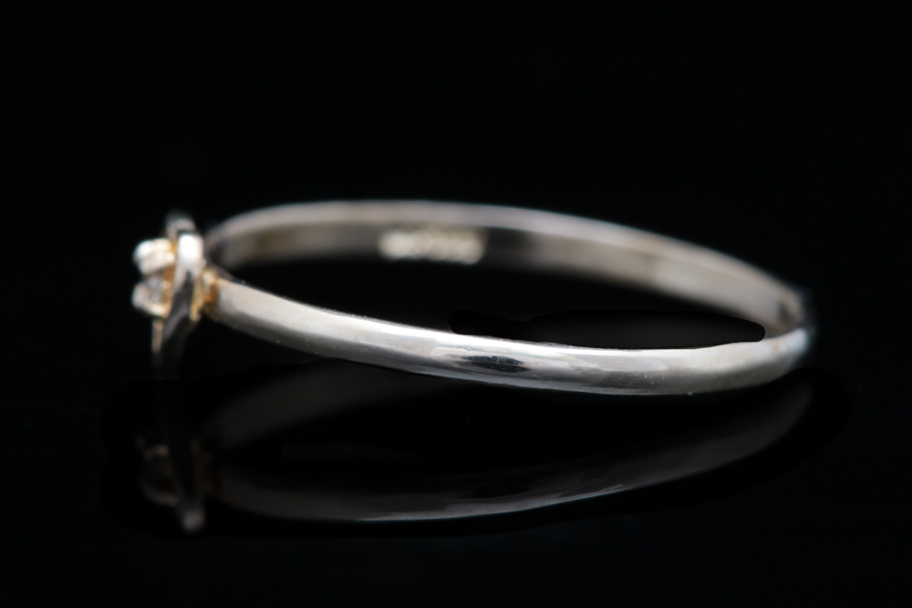 14K Gold and Diamond Heart Ring