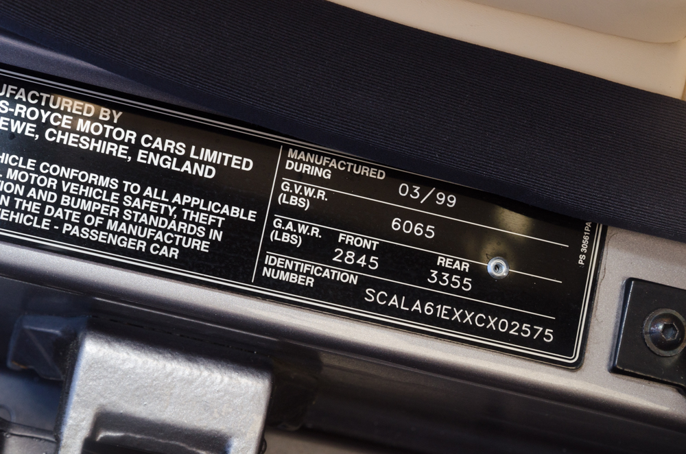 1999 Rolls-Royce Silver Seraph Luxury Sedan