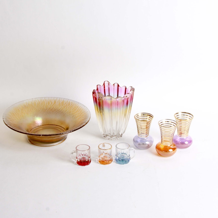 Vintage Iridescent Glass Collection