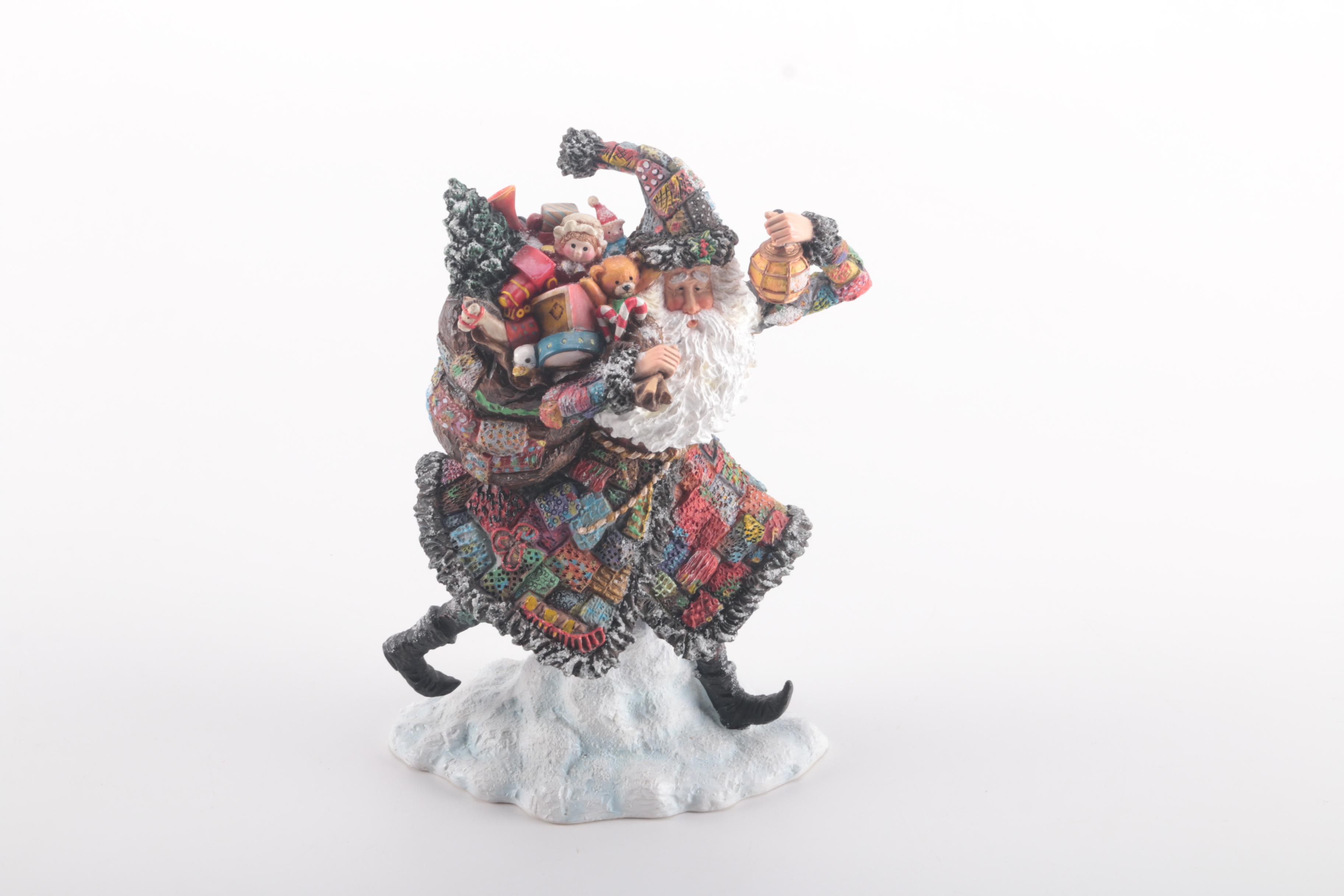 Pair of Santa Claus Figurines by Stewart Sherwood