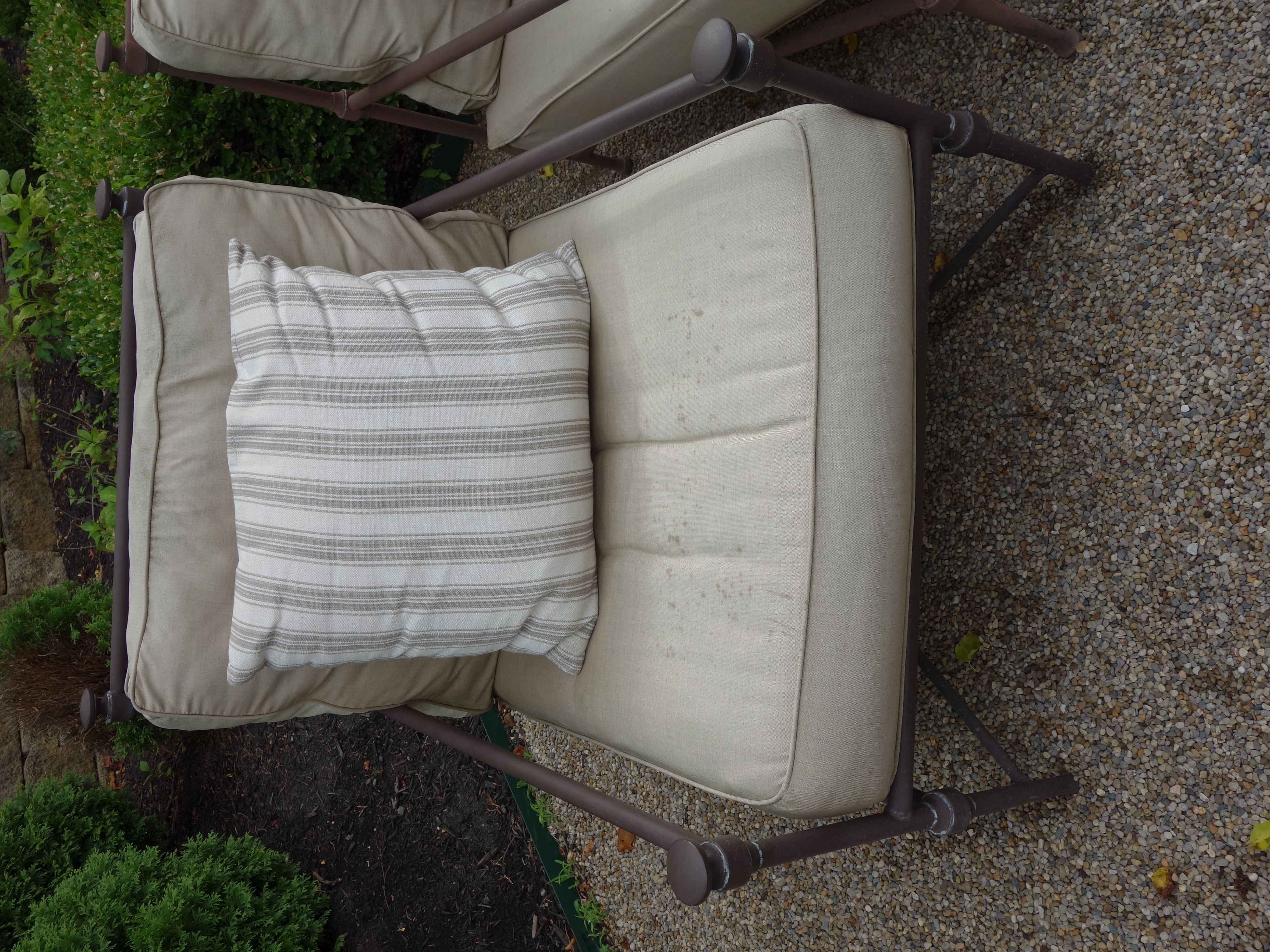 Restoration Hardware Catalina Cast Metal Patio Lounge Chairs