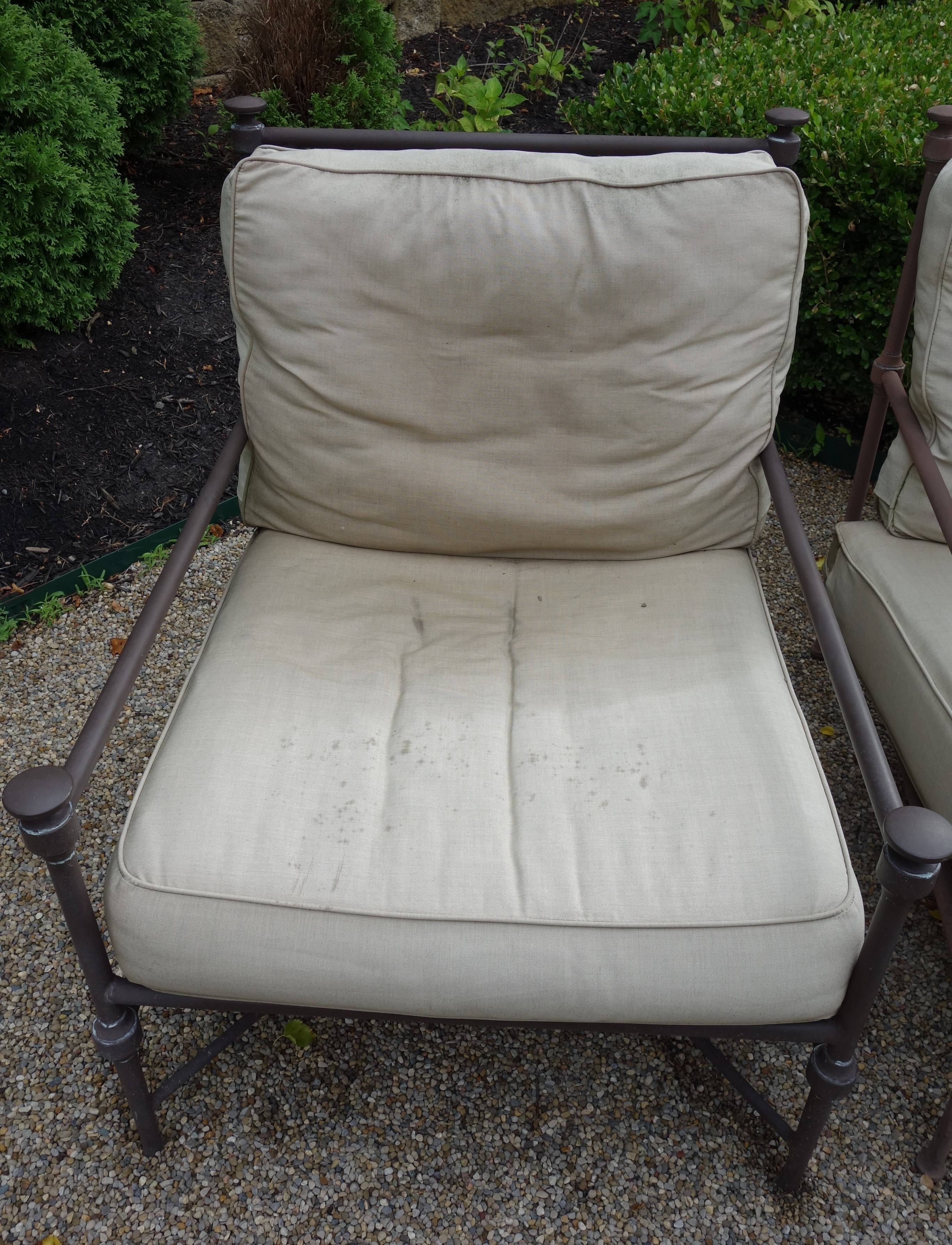 Restoration Hardware Catalina Cast Metal Patio Lounge Chairs