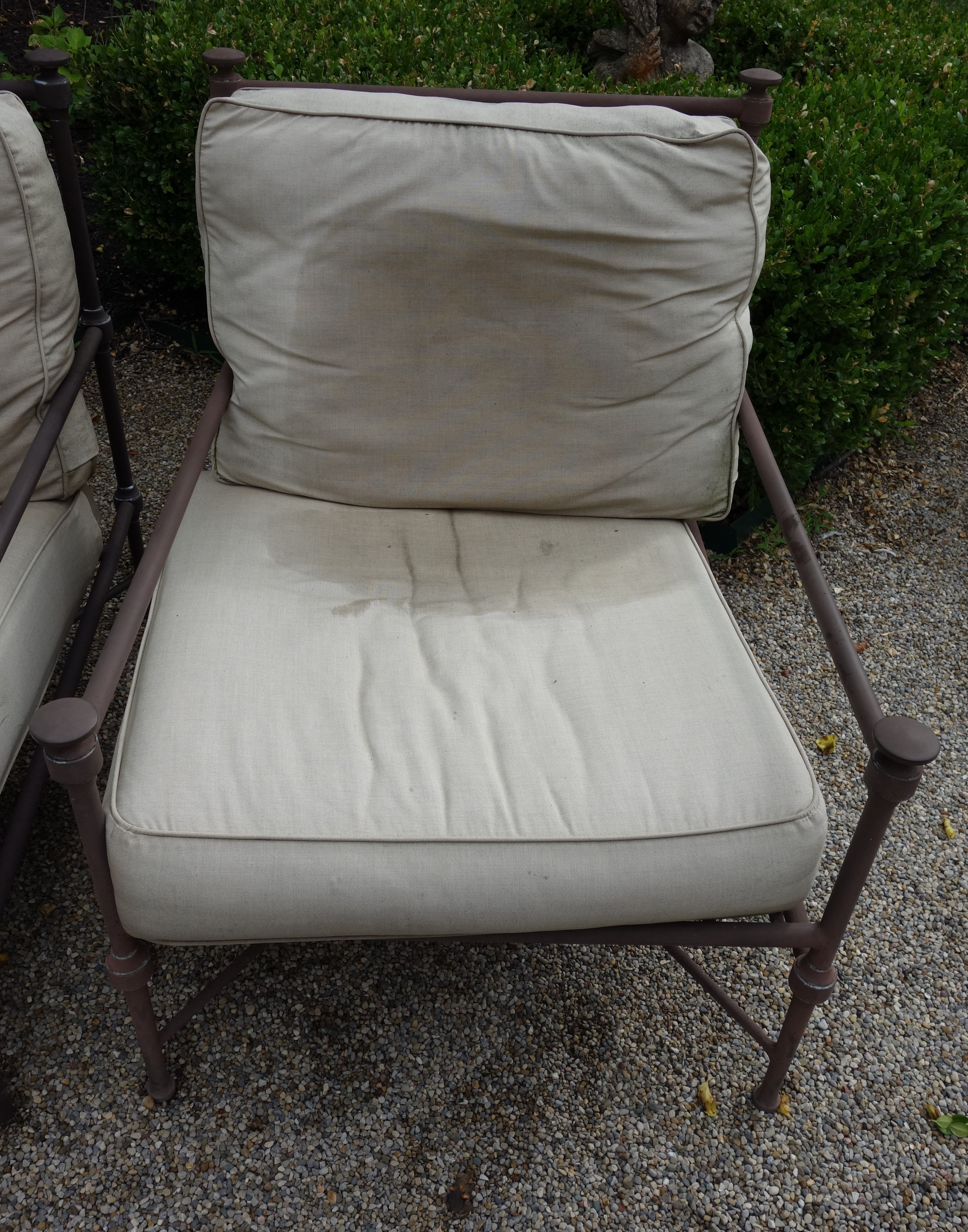 Restoration Hardware Catalina Cast Metal Patio Lounge Chairs