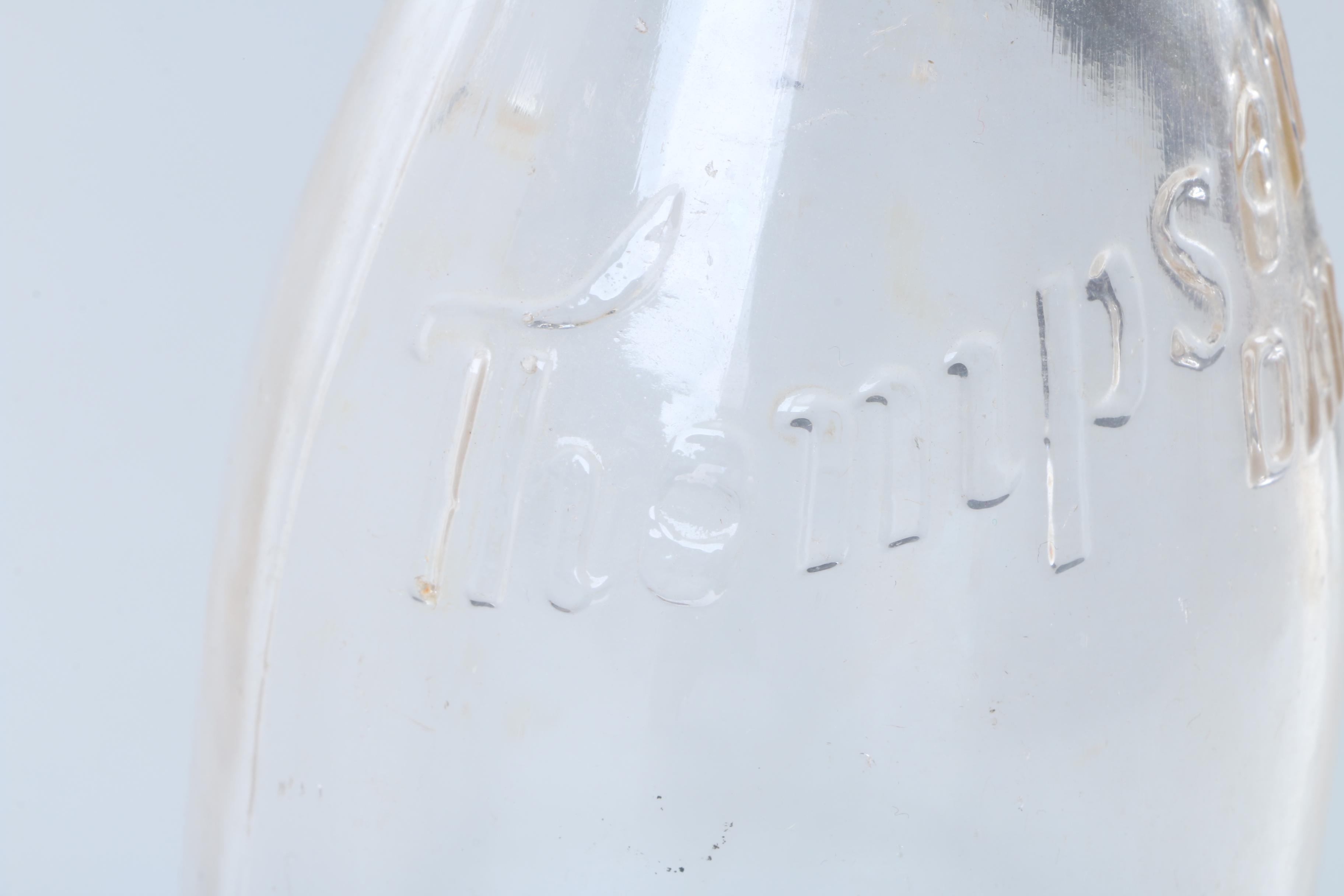 Thompson Honor Dairy Galvanized Milk Box and Seventeen Glass Bottles