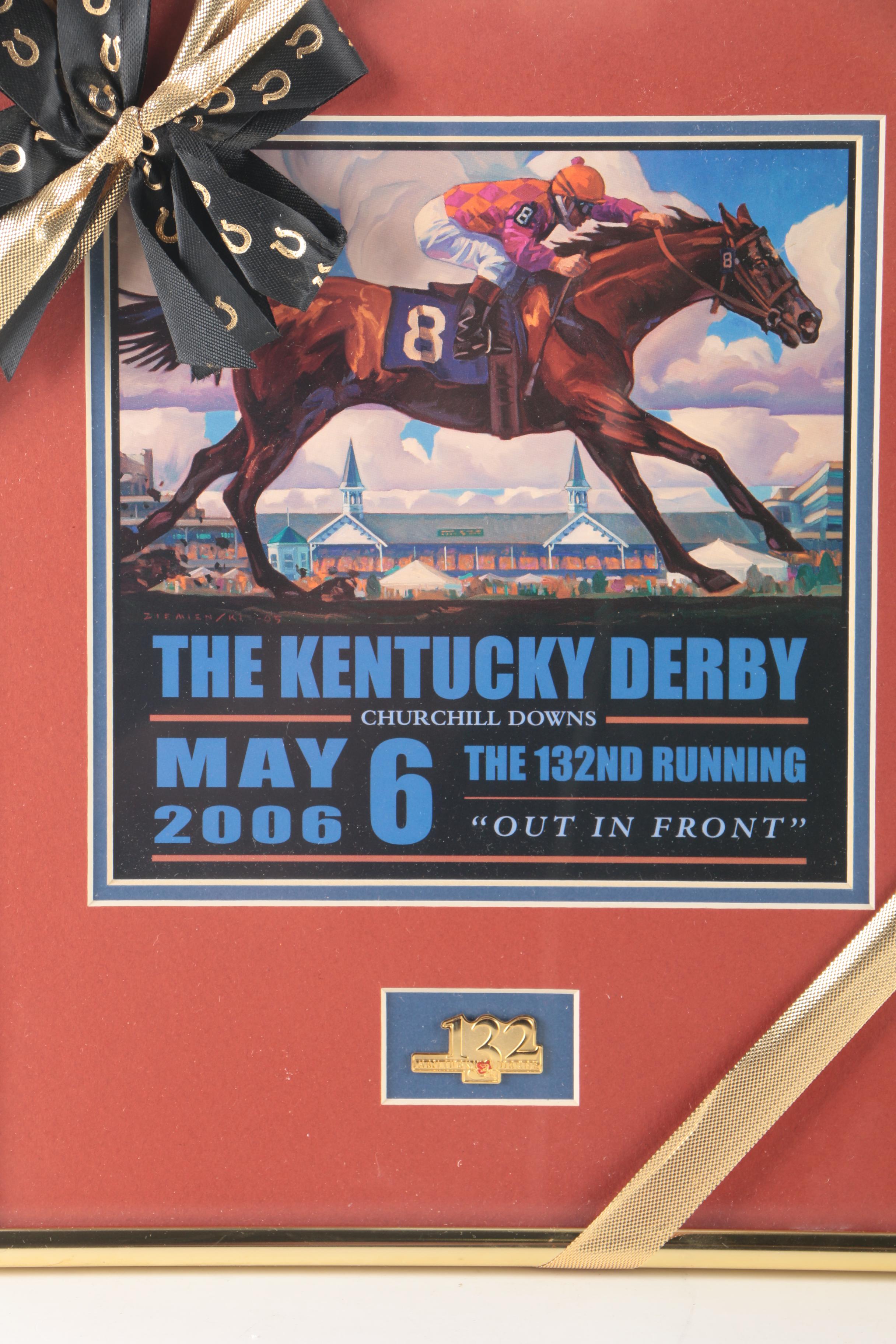 Offset Lithographs After Dennis Ziemienski Official 132 Kentucky Derby Poster