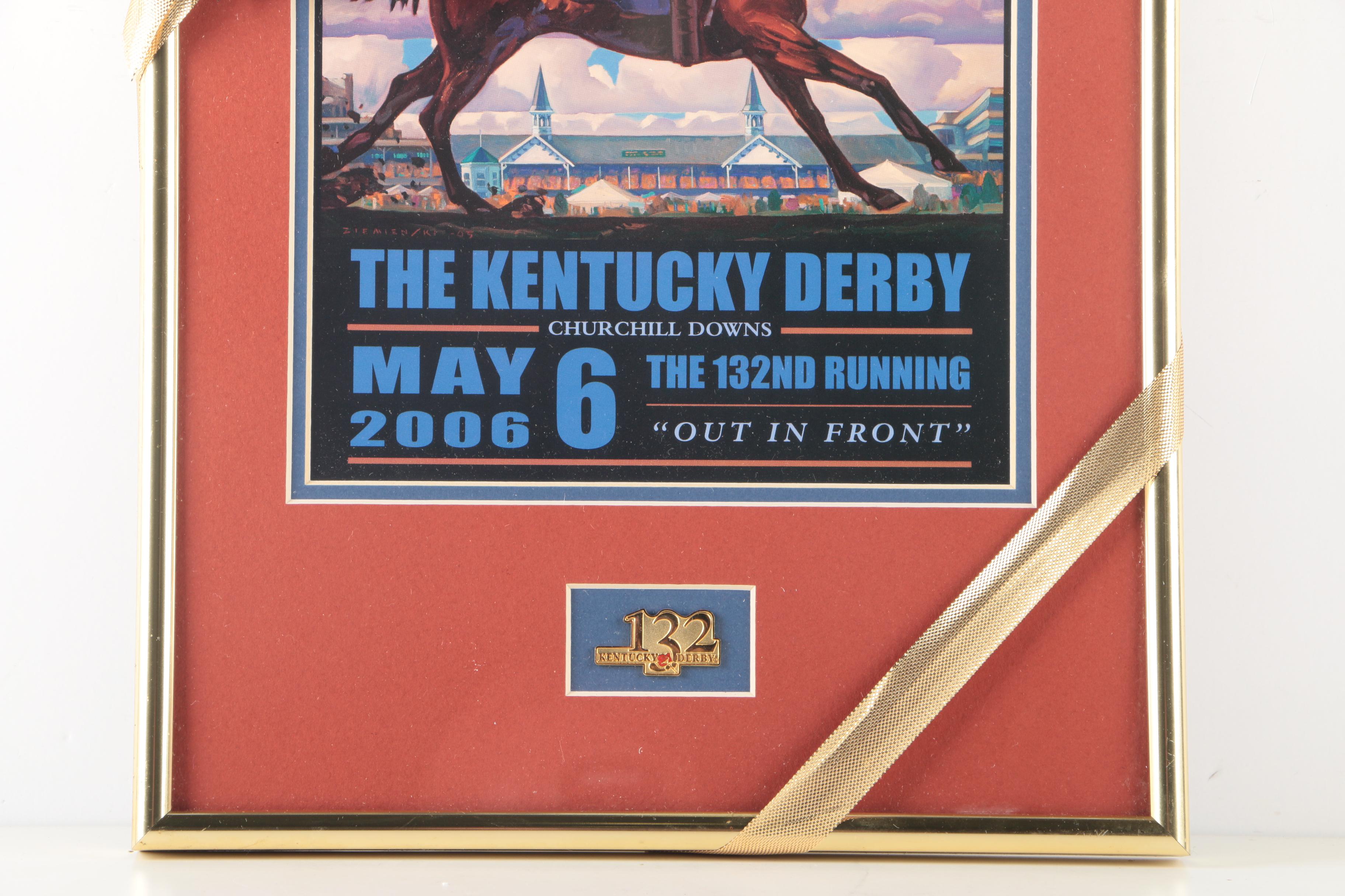 Offset Lithographs After Dennis Ziemienski Official 132 Kentucky Derby Poster