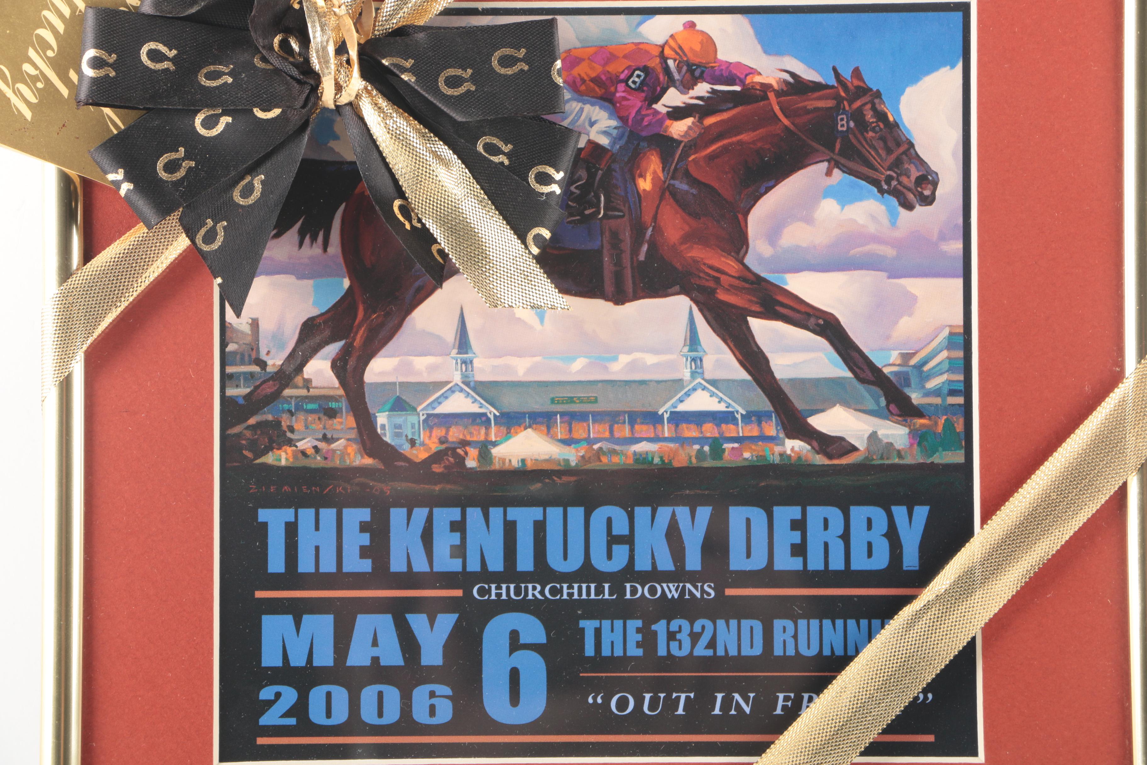 Offset Lithographs After Dennis Ziemienski Official 132 Kentucky Derby Poster