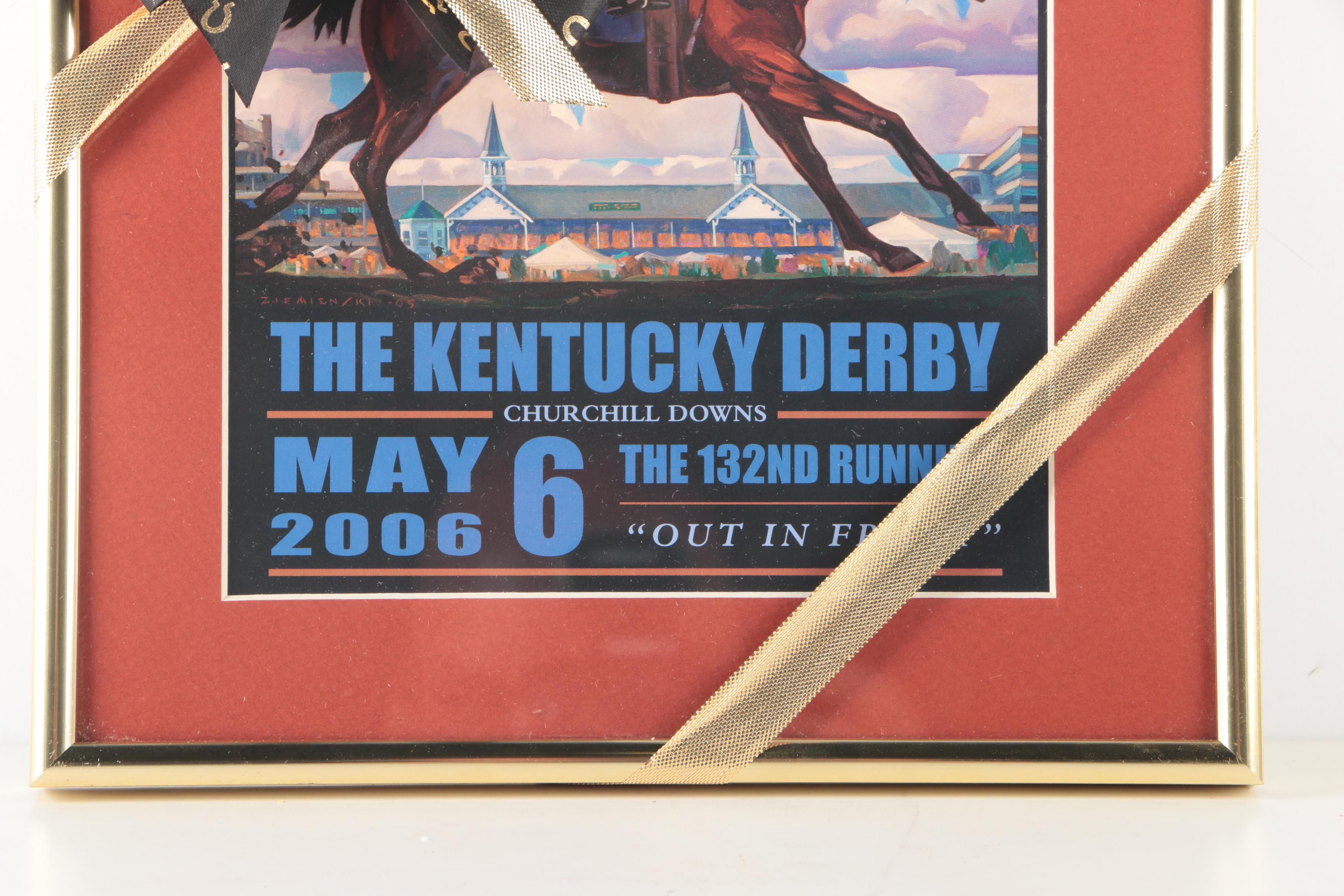 Offset Lithographs After Dennis Ziemienski Official 132 Kentucky Derby Poster