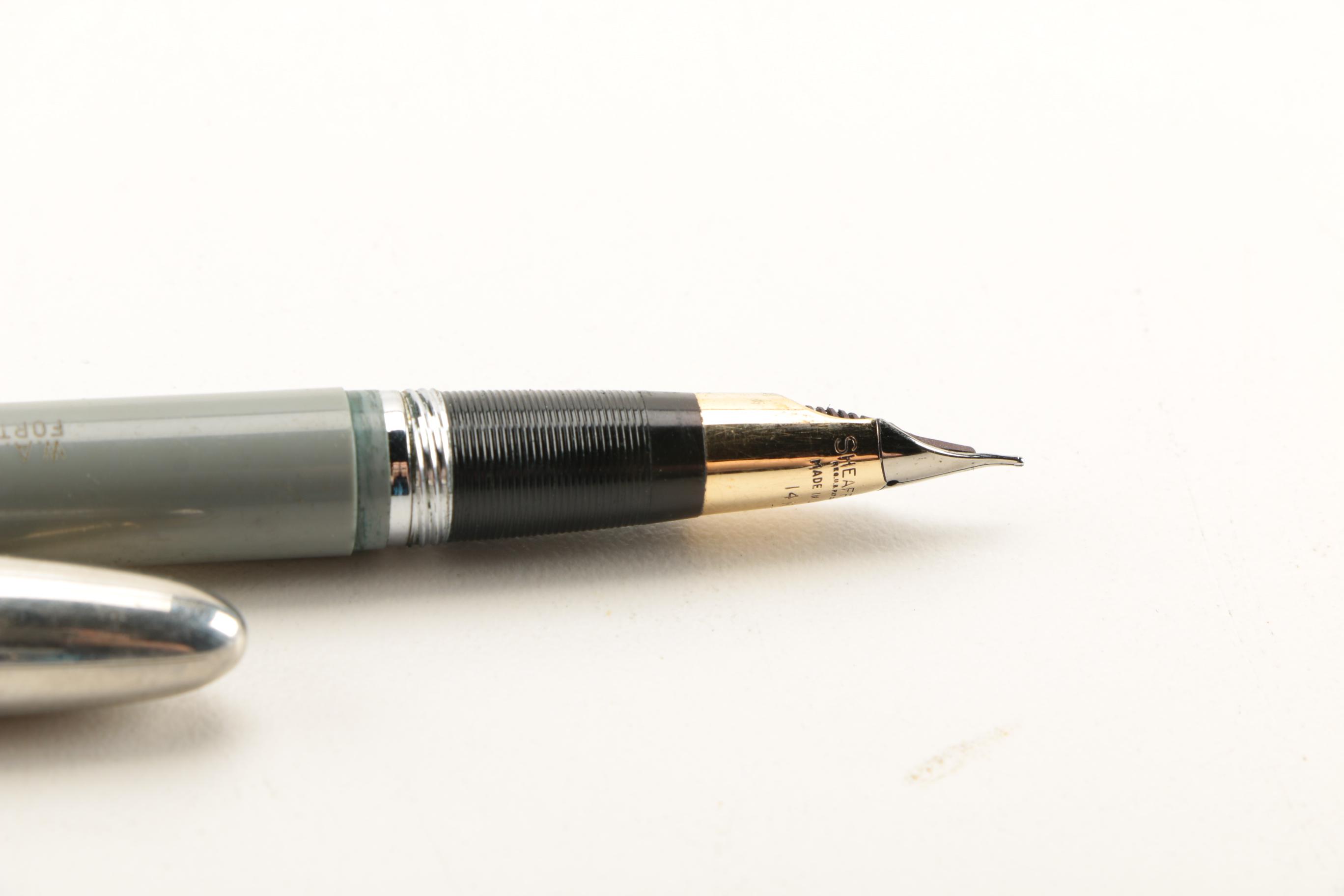 Collection of Vintage Ink Pens and Pencils With 14K Gold Nibs