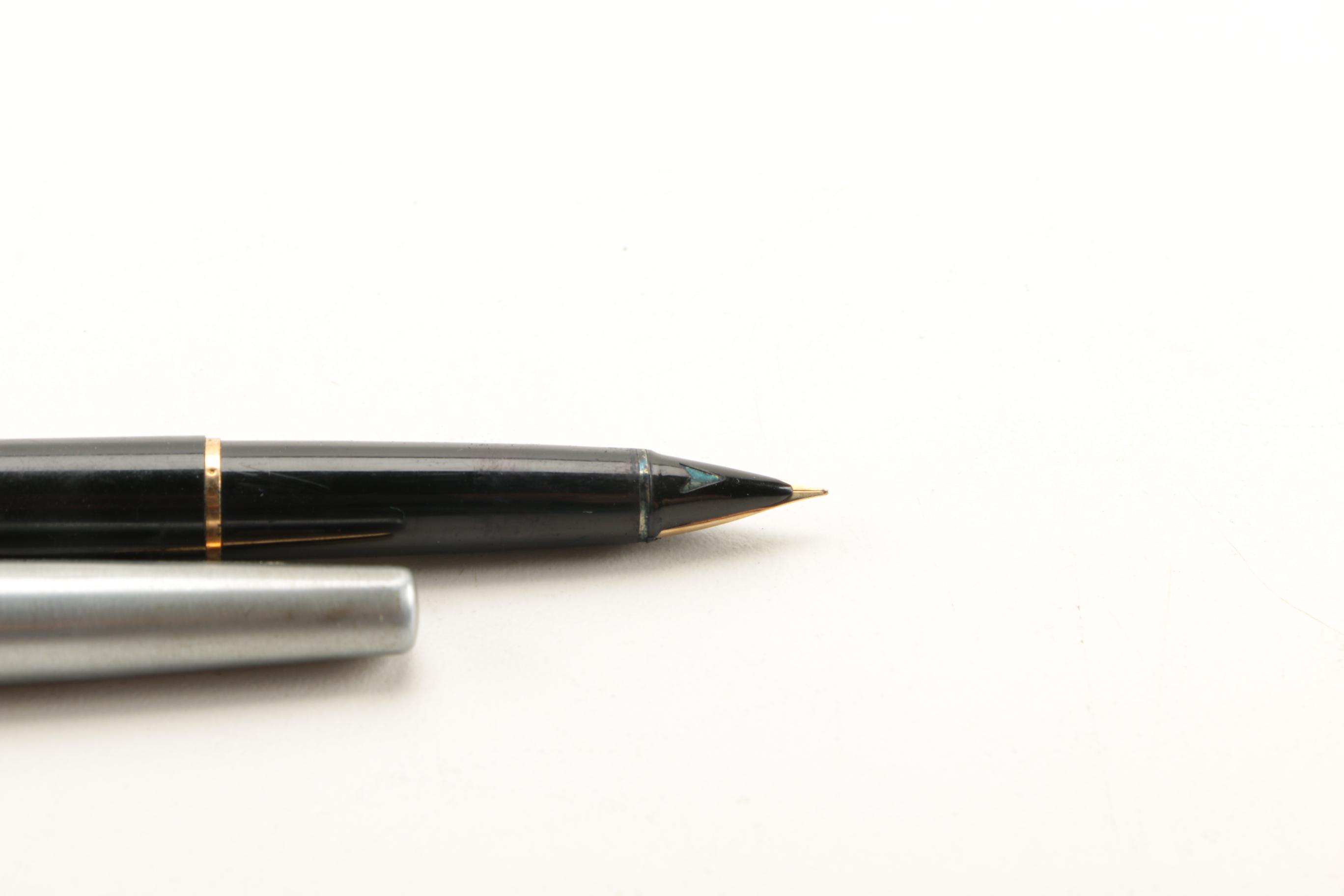 Collection of Vintage Ink Pens and Pencils With 14K Gold Nibs