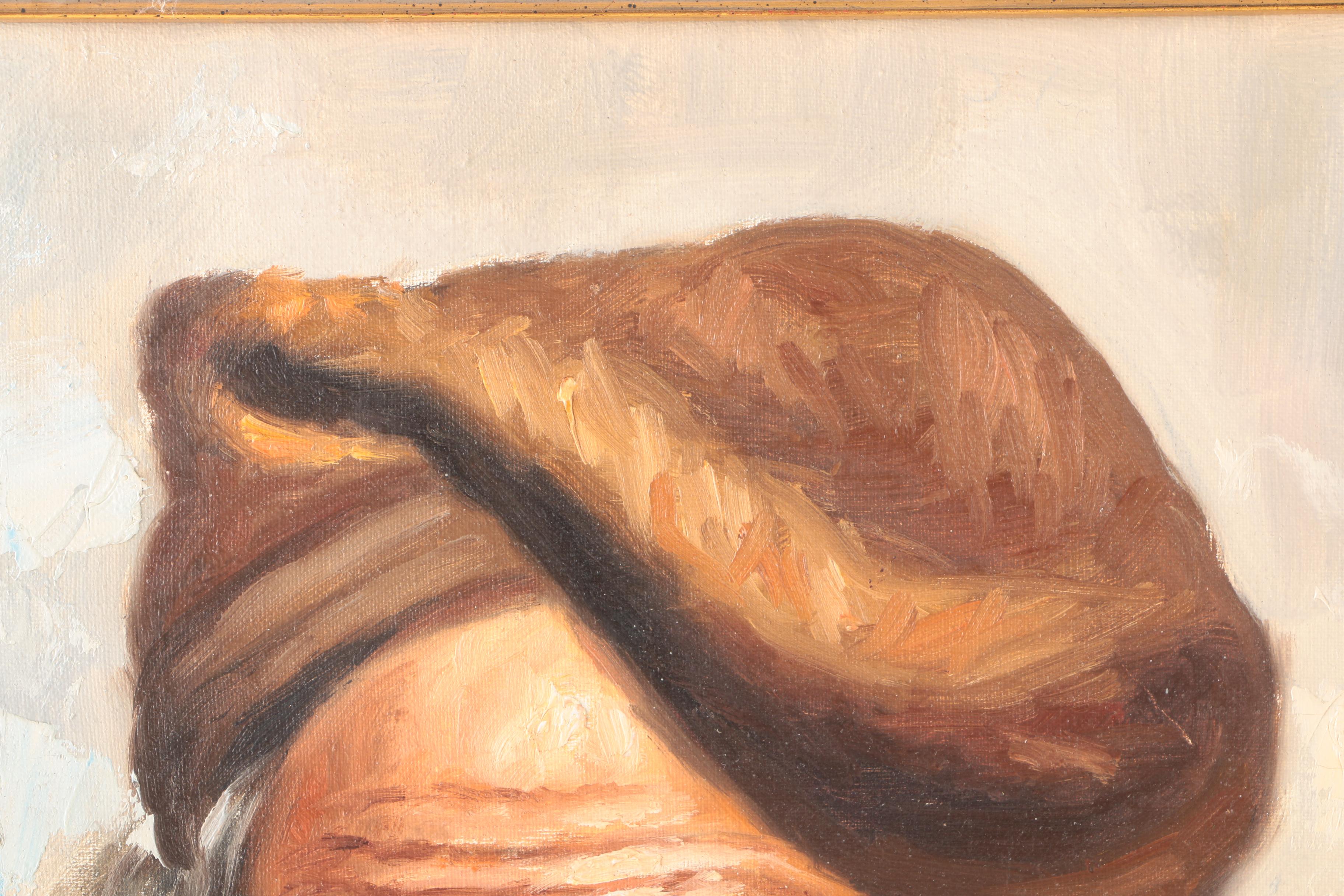 Enrico Frattini Oil Painting on Canvas of Portrait