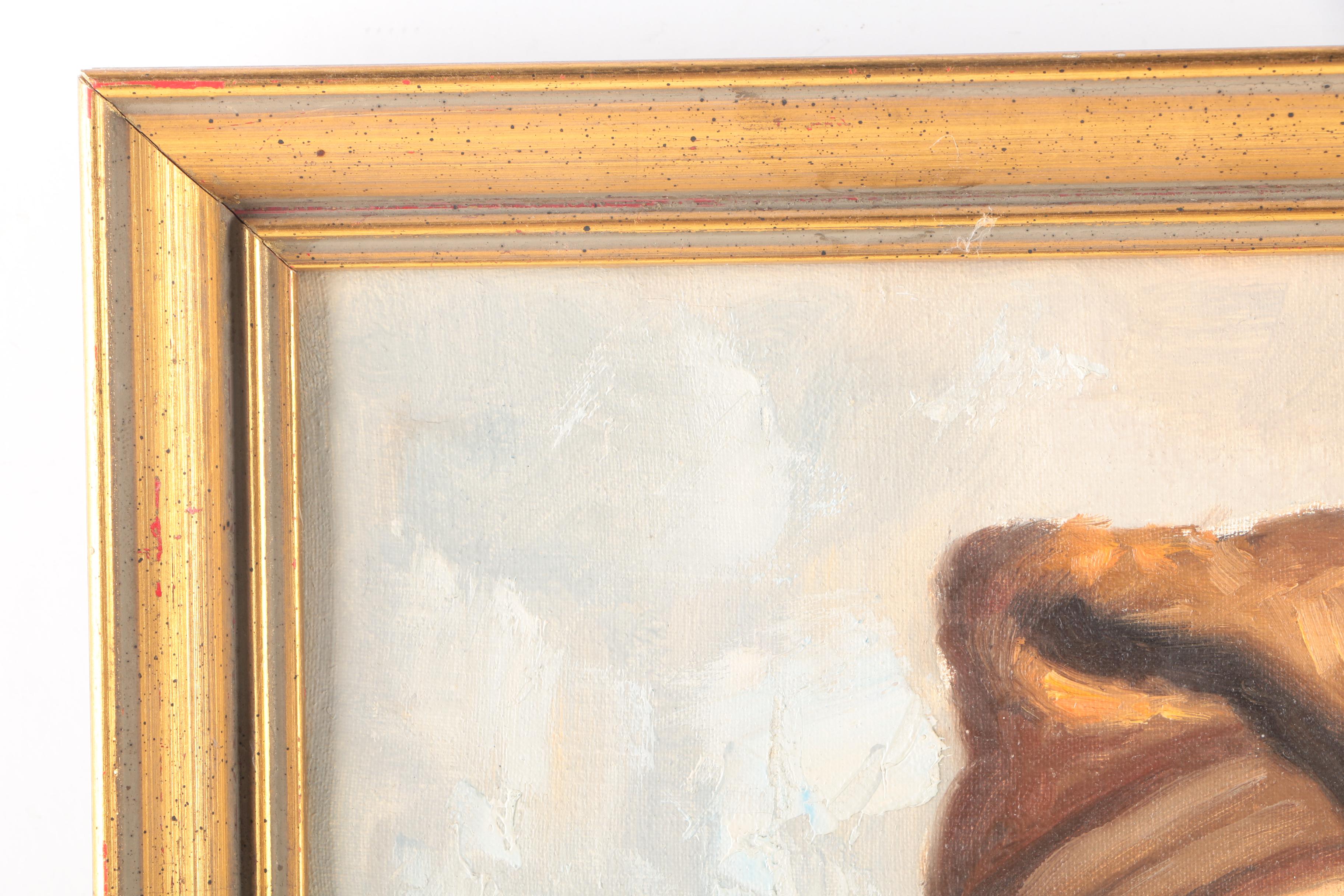 Enrico Frattini Oil Painting on Canvas of Portrait