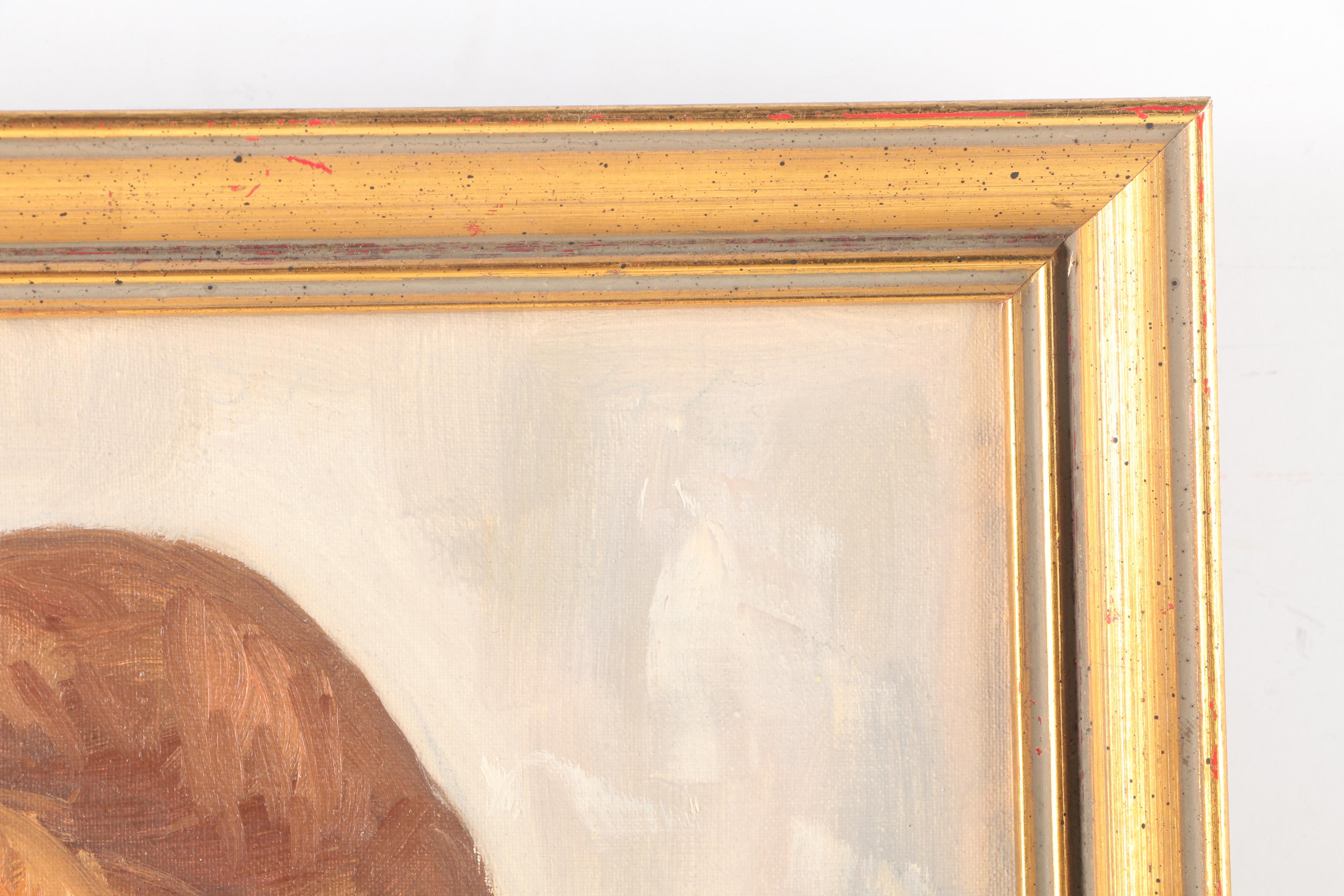 Enrico Frattini Oil Painting on Canvas of Portrait