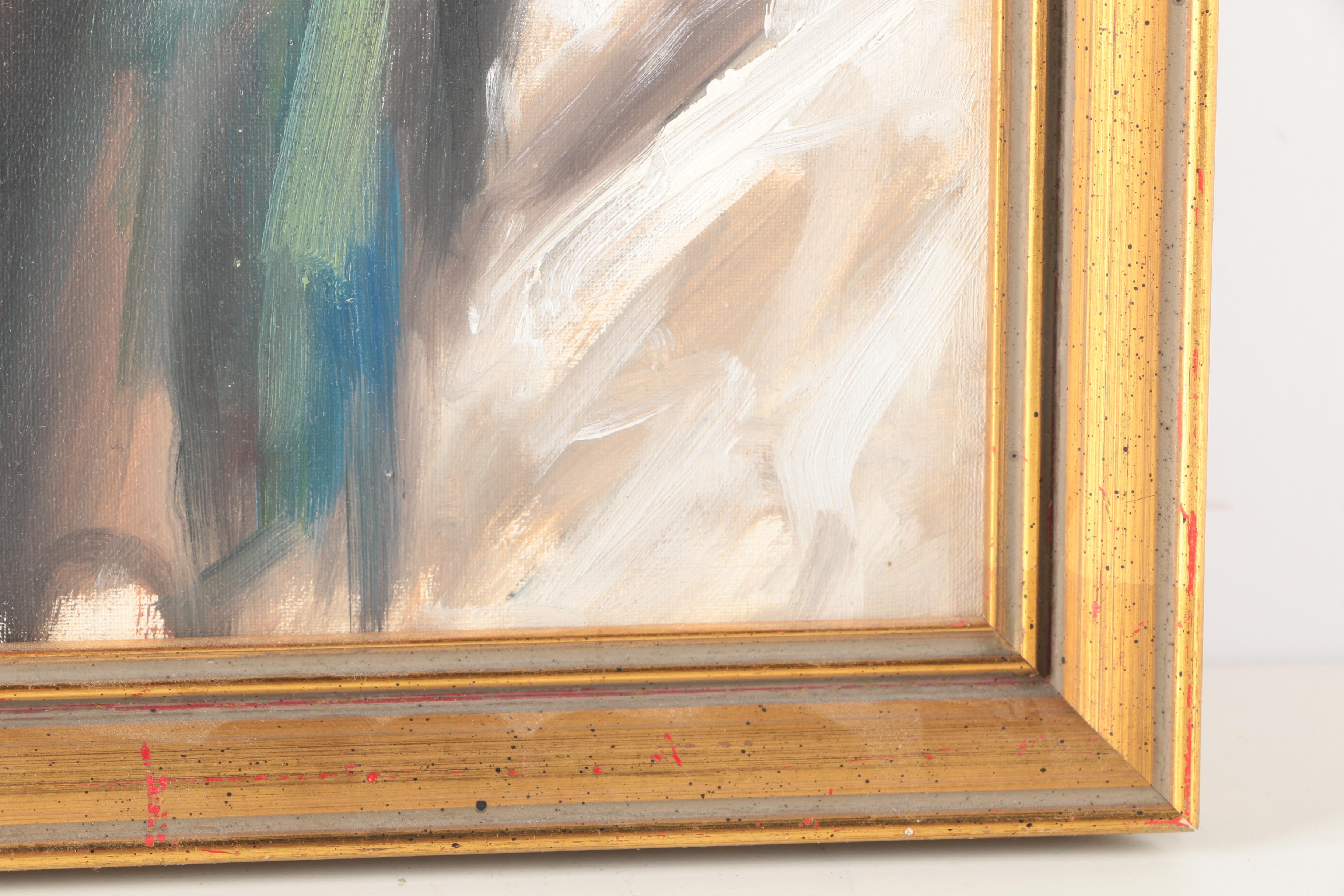 Enrico Frattini Oil Painting on Canvas of Portrait