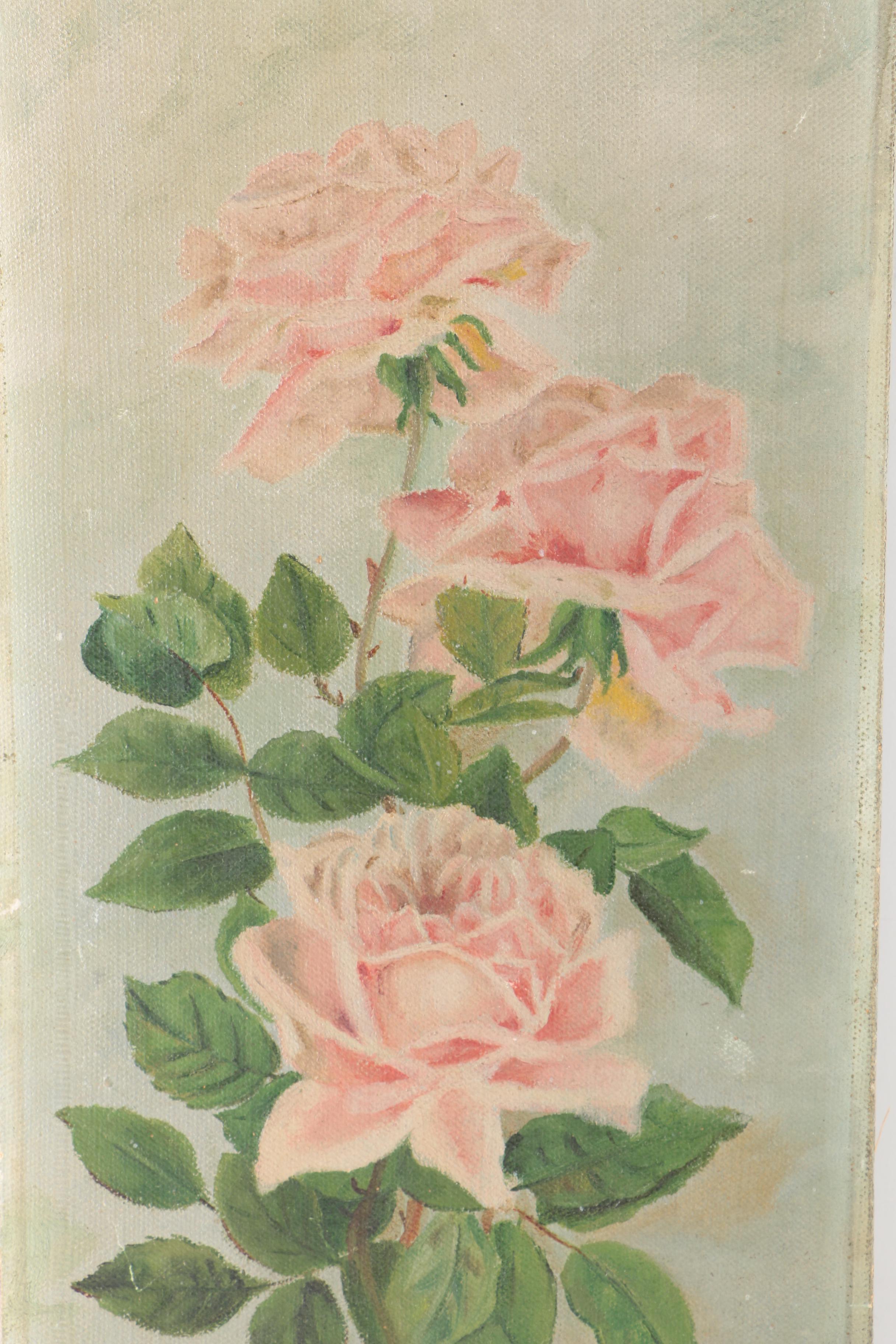 Maud Proctor Oil Painting on Canvas of Flowers