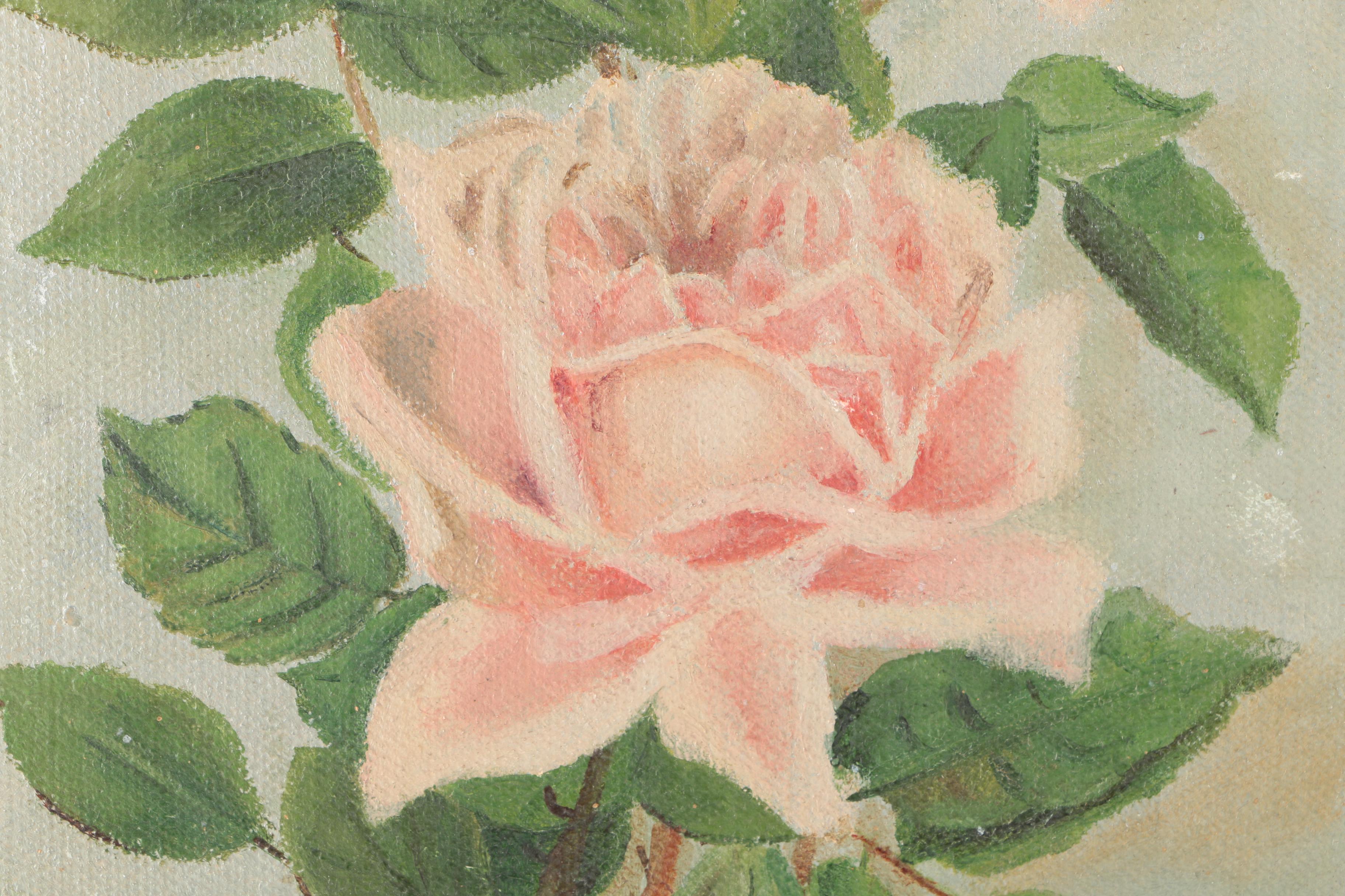 Maud Proctor Oil Painting on Canvas of Flowers