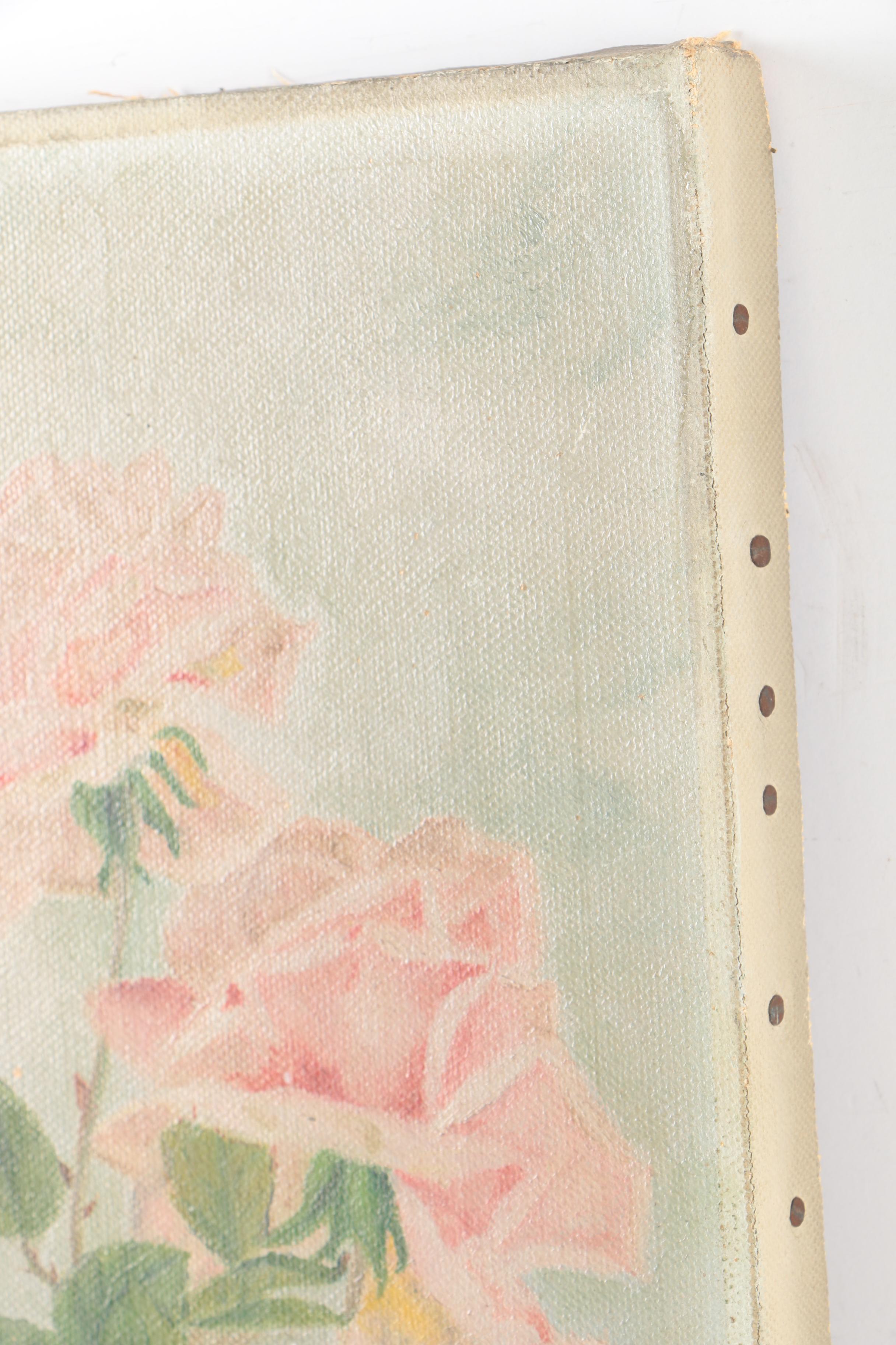 Maud Proctor Oil Painting on Canvas of Flowers